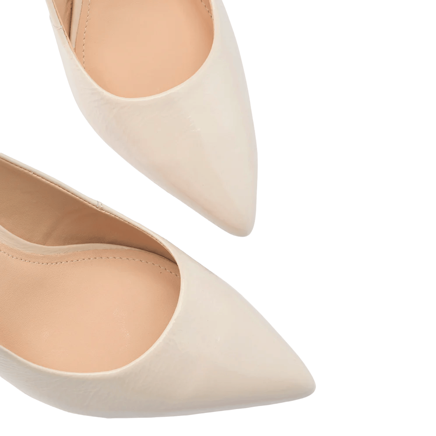 Slingback-Pumps aus Leder Beige
