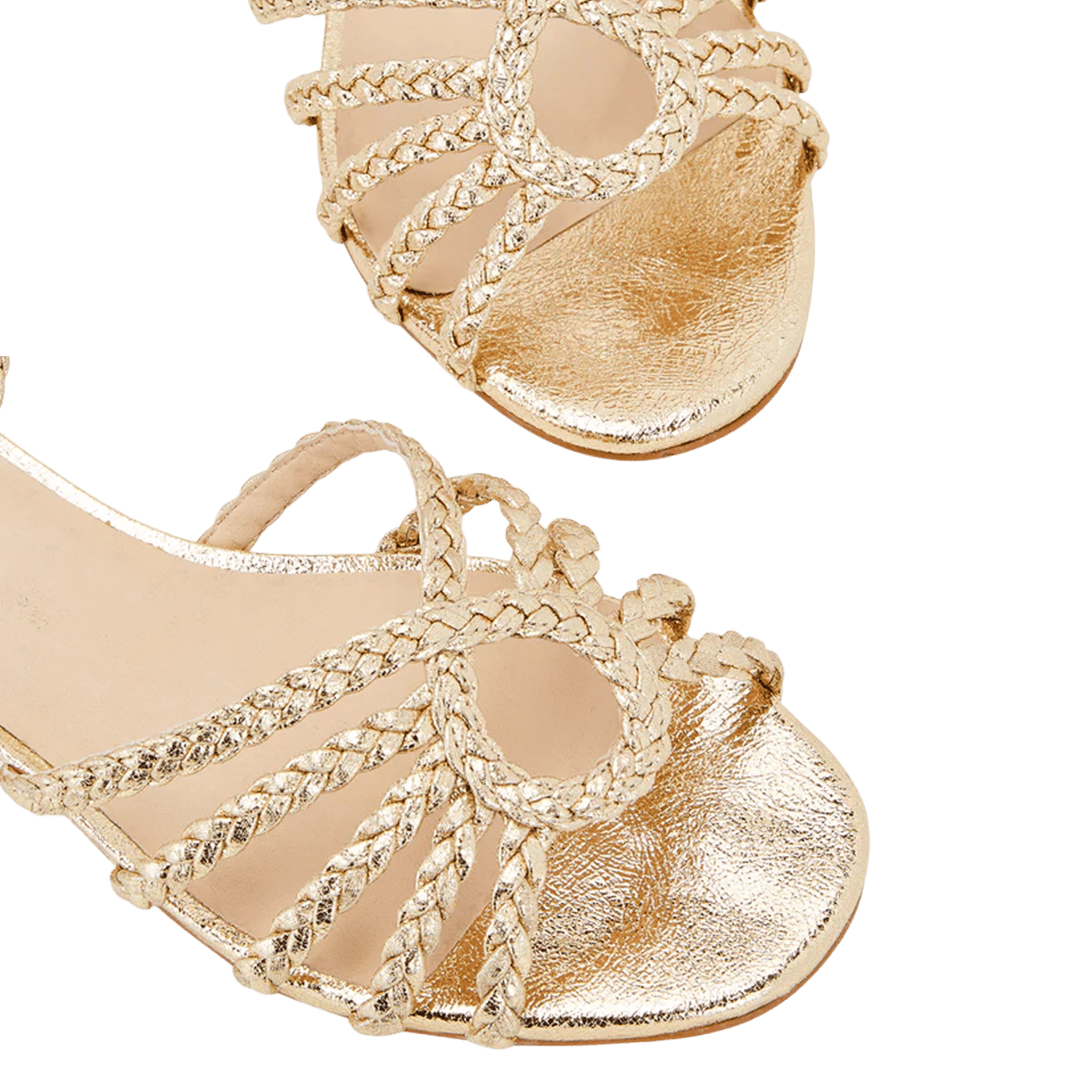 Sandales à talon en cuir COSMOPARIS Doré