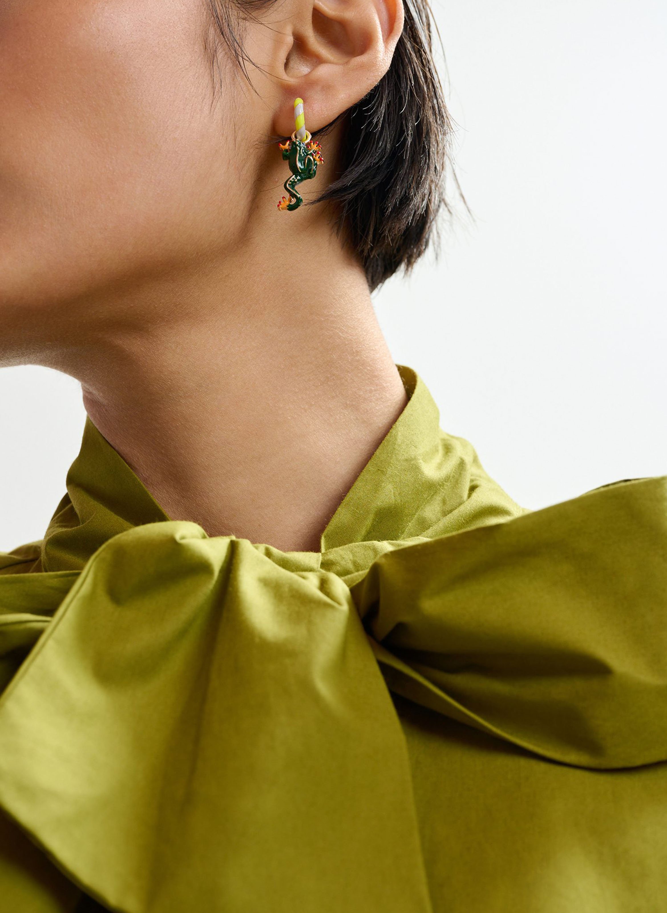 Atlantide drop earrings ESSENTIEL ANTWERP Yellow