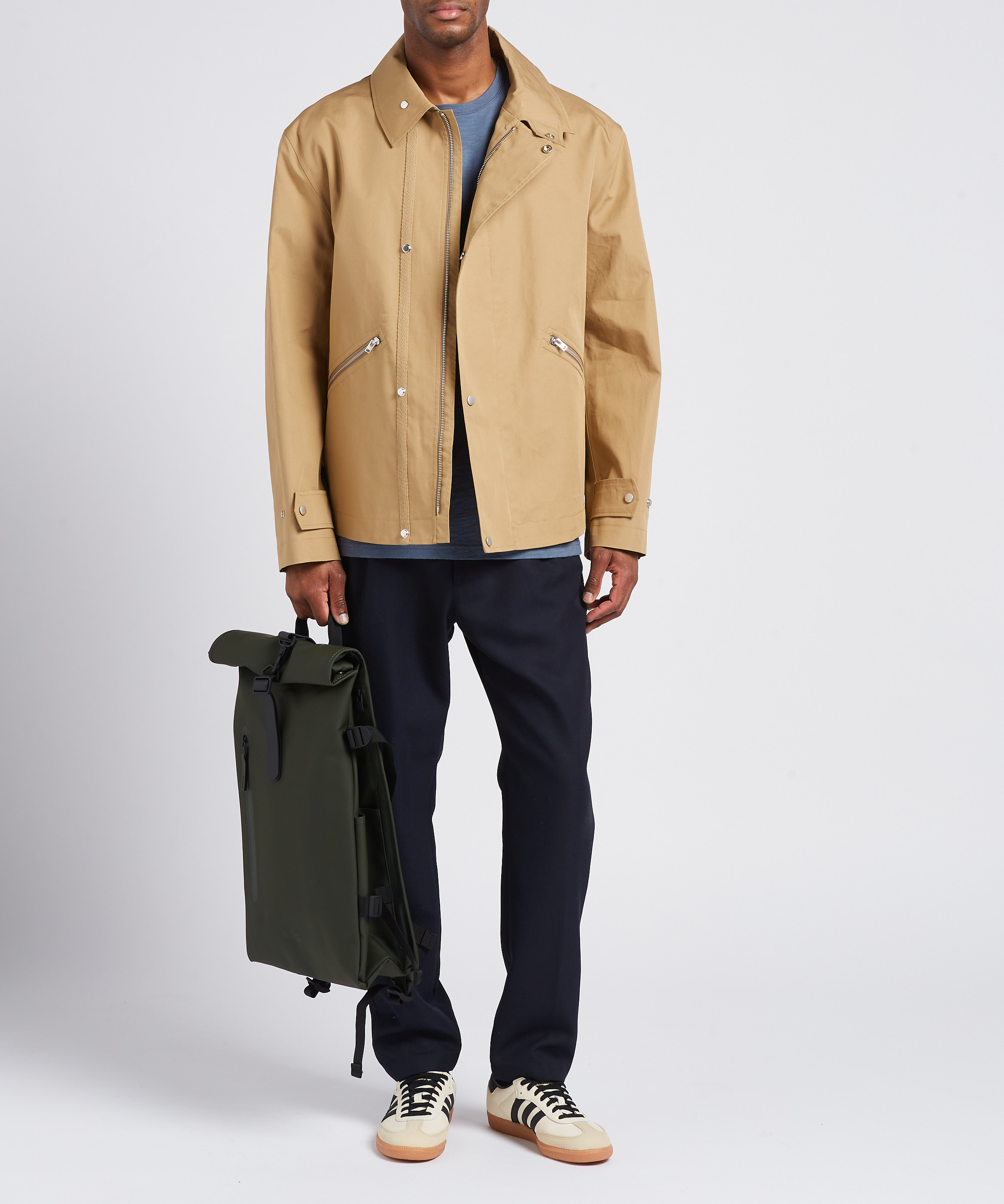 Wasserdichter Rolltop-Rucksack RAINS Grun