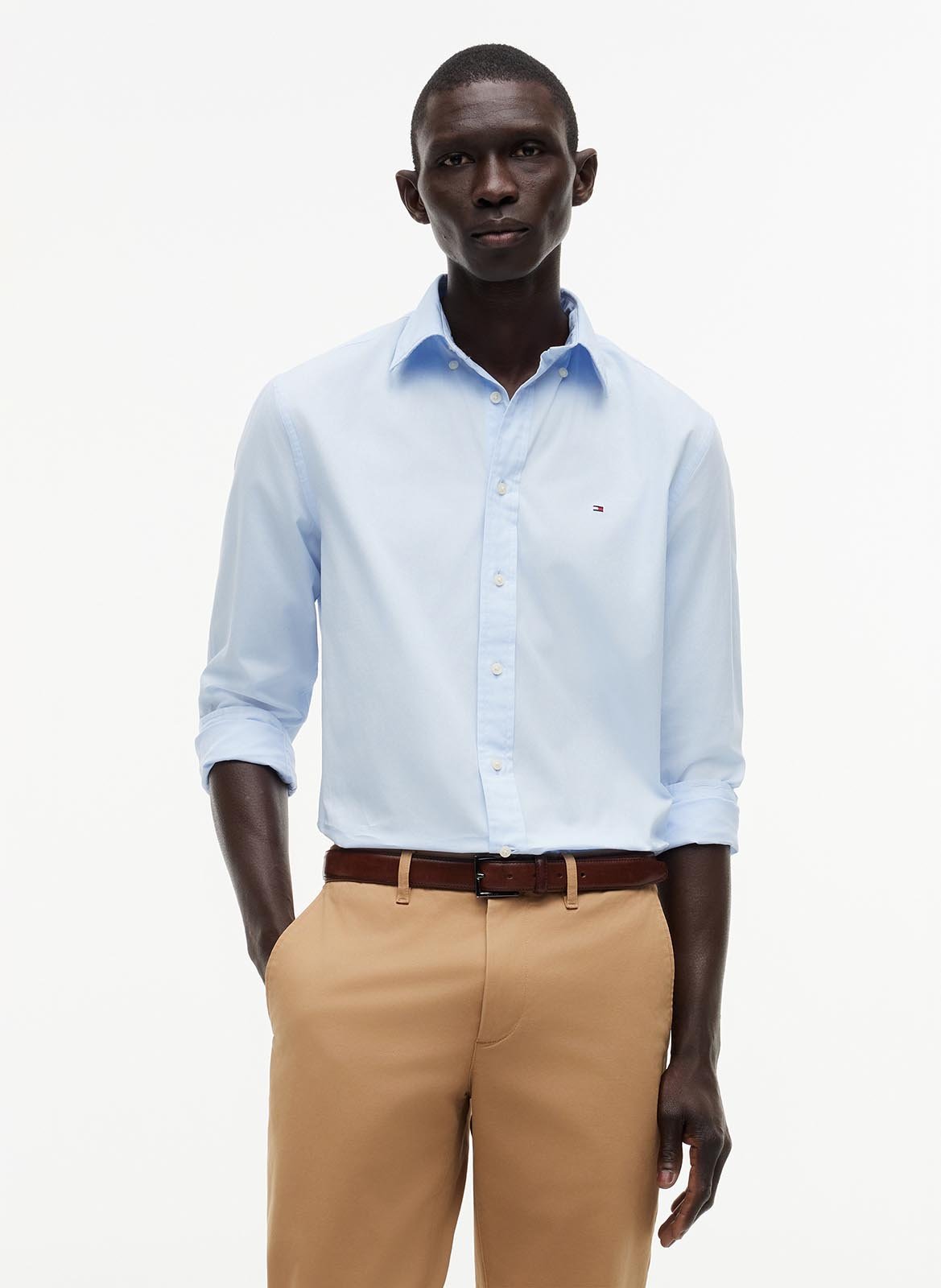 Straight buttoned cotton shirt TOMMY HILFIGER