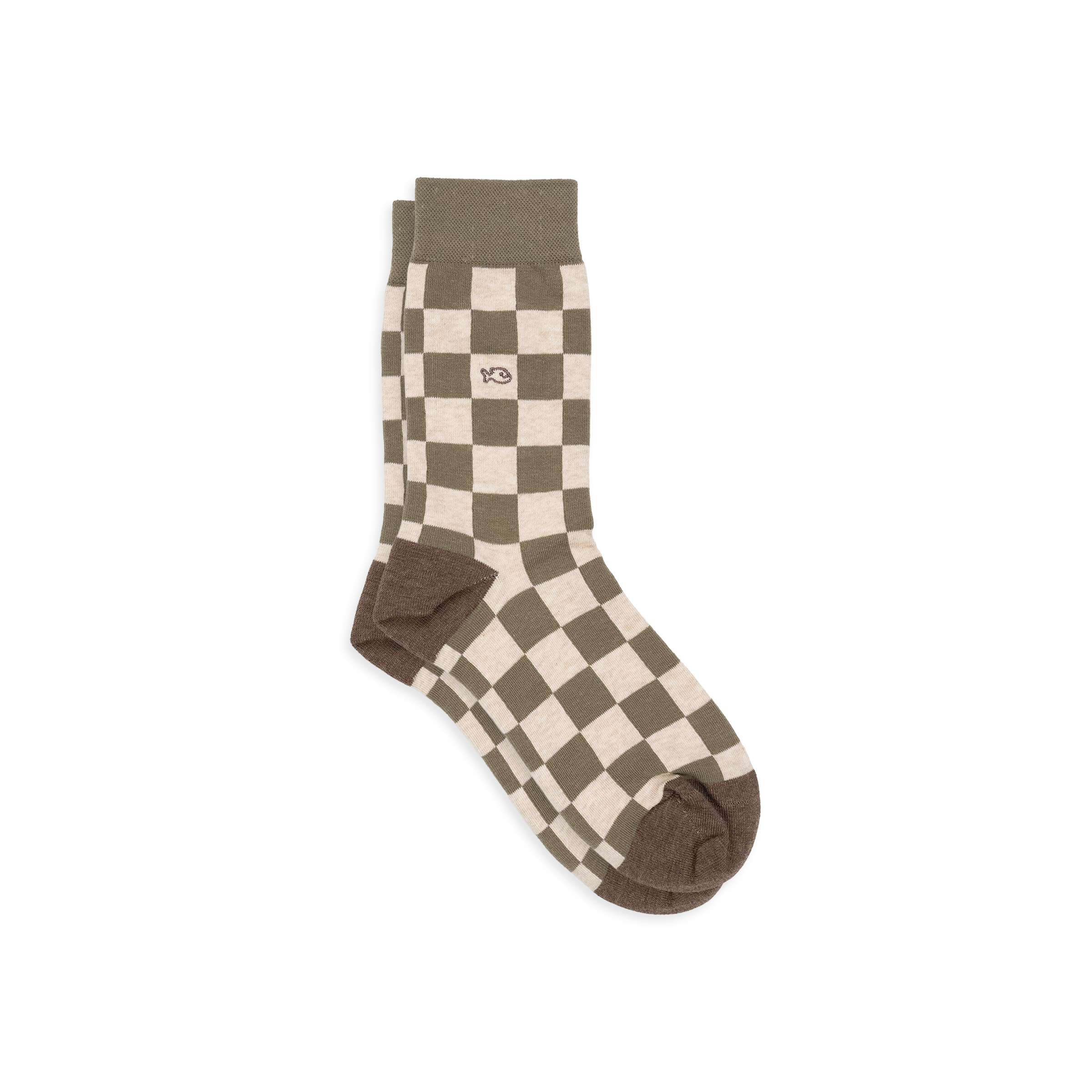 Combed cotton checkered socks BILLYBELT Blue