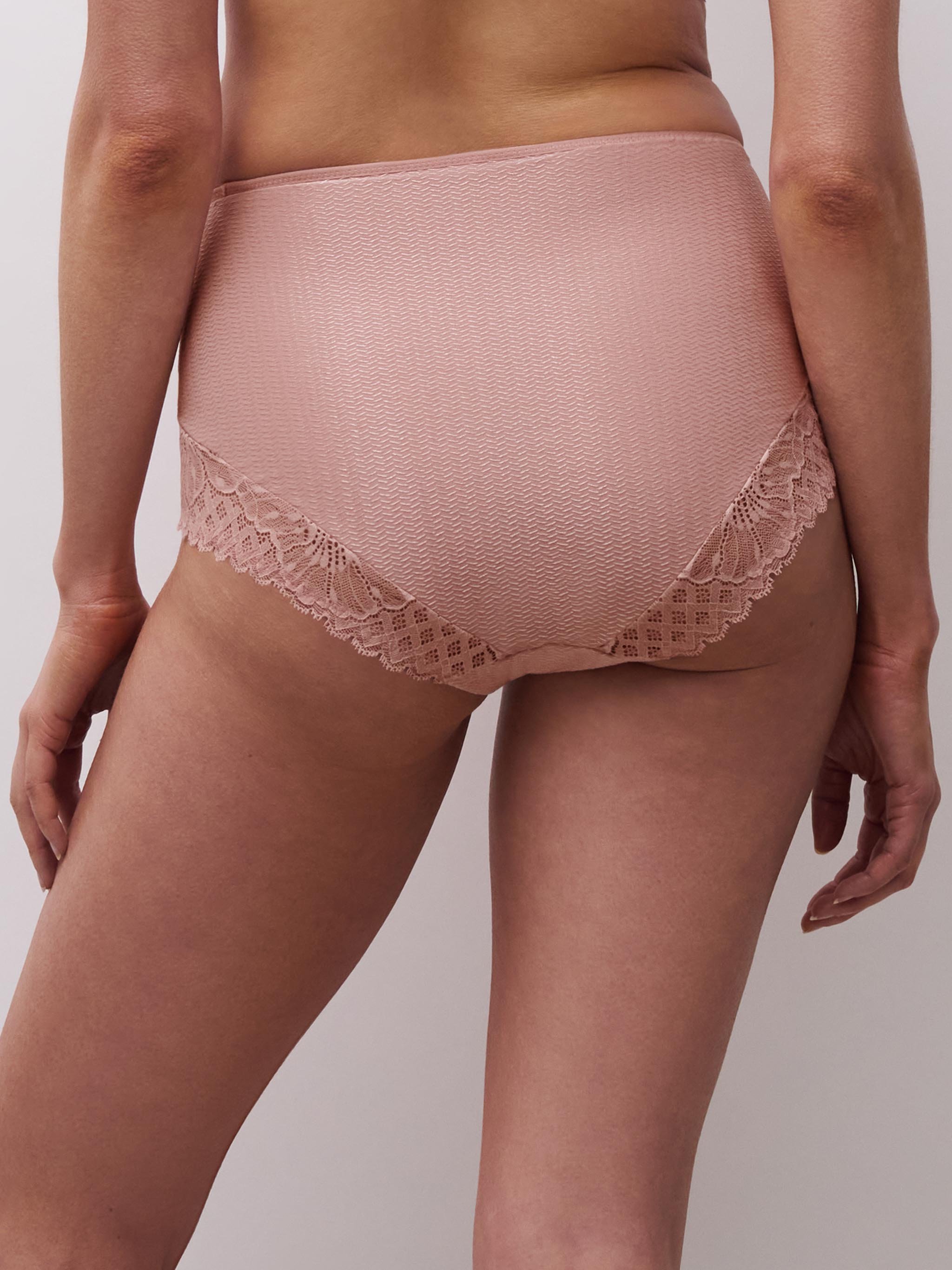 High-waisted lace panties CHANTELLE Pink
