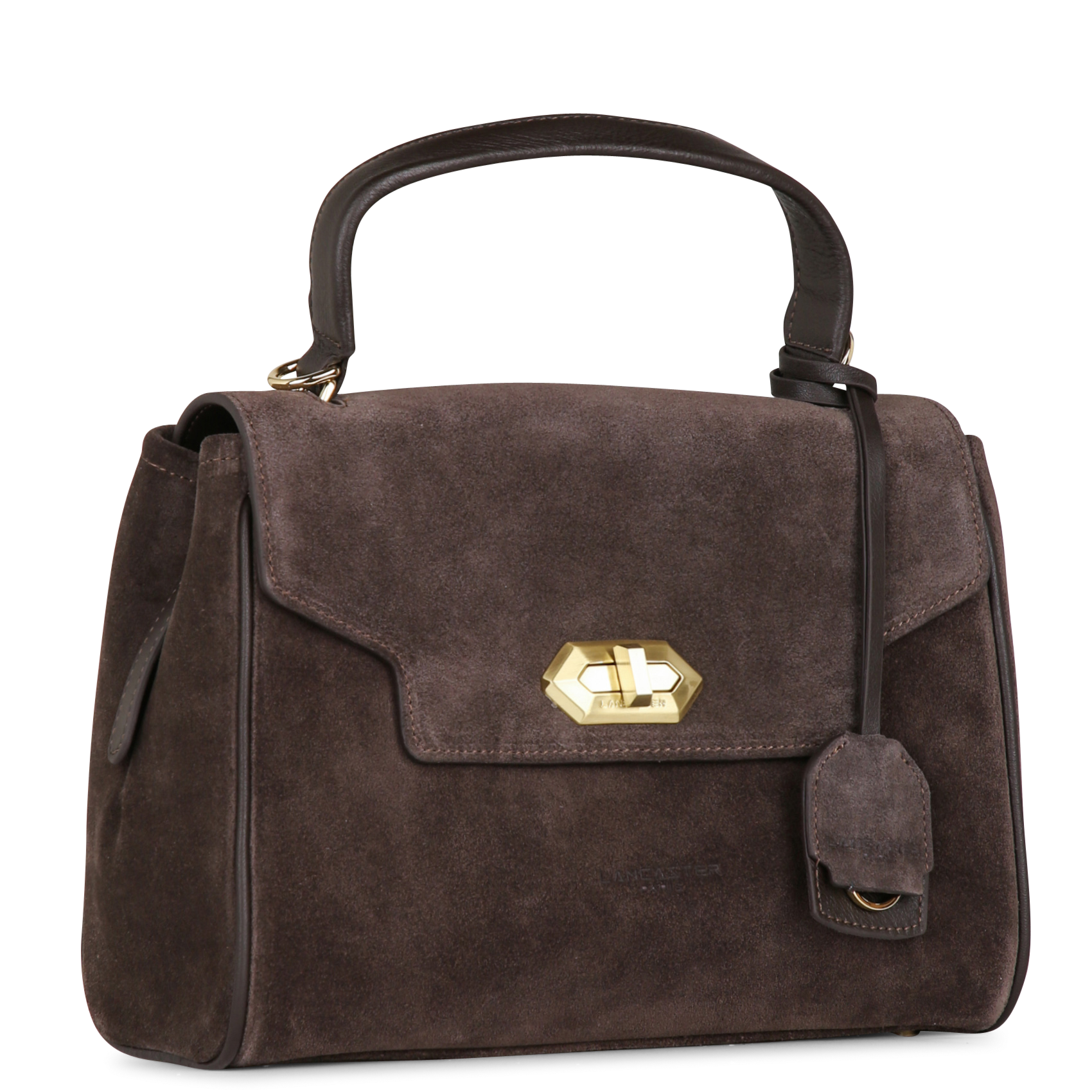 Calfskin leather handbag LANCASTER PARIS Brown