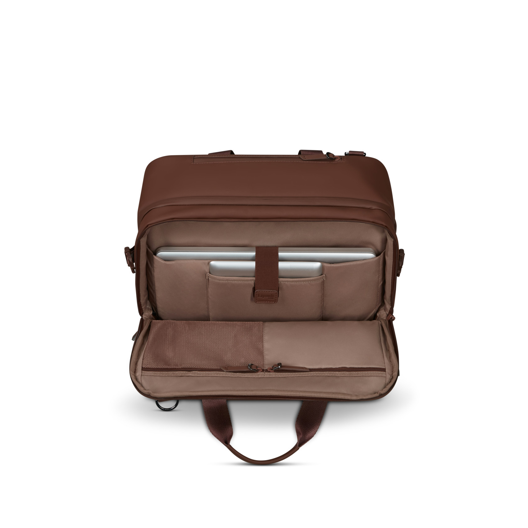 "Lost in Berlin Rolling Tote" LIPAULT Brown