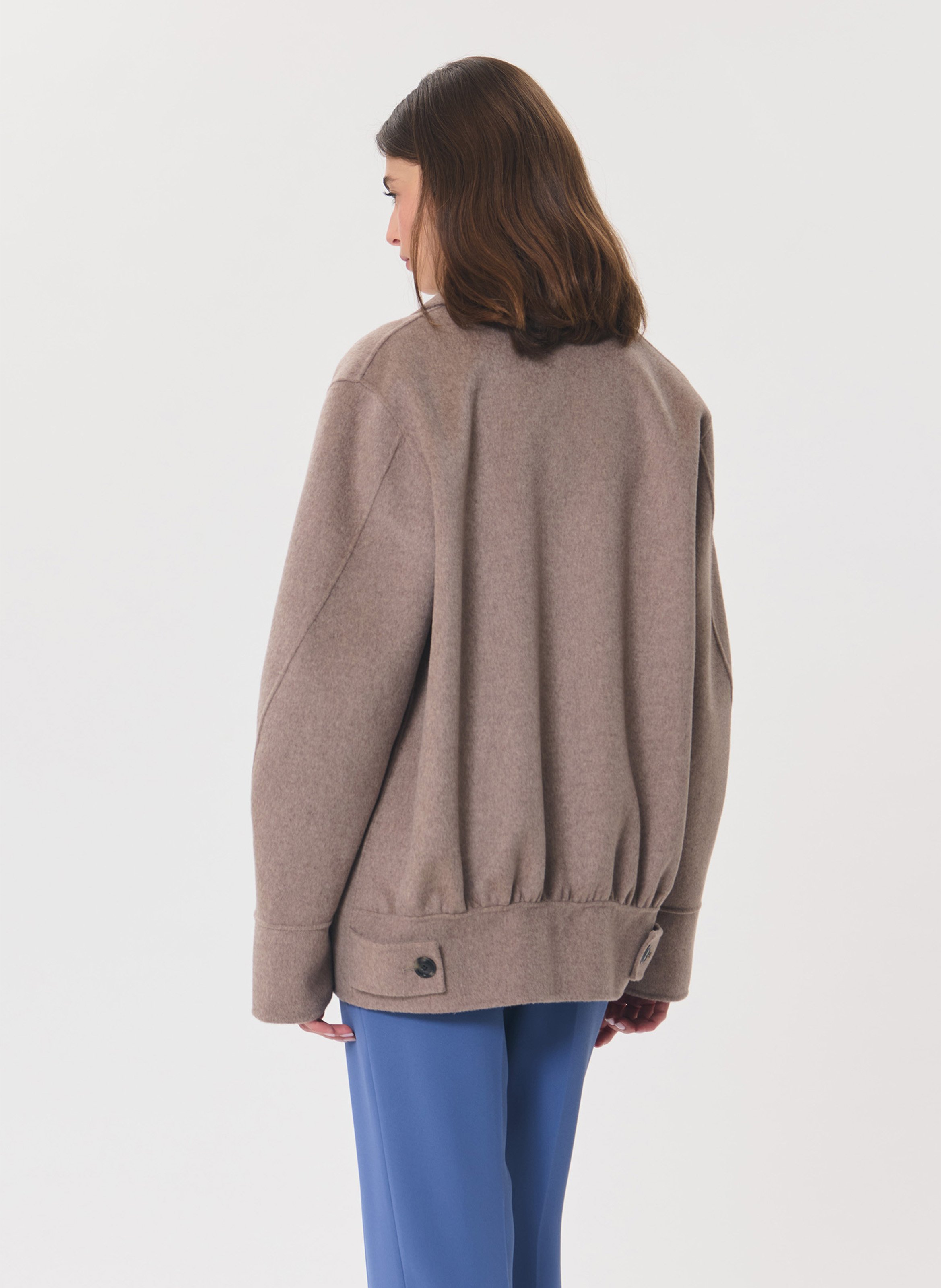 Manteau ample en laine mélangée TARA JARMON Marron