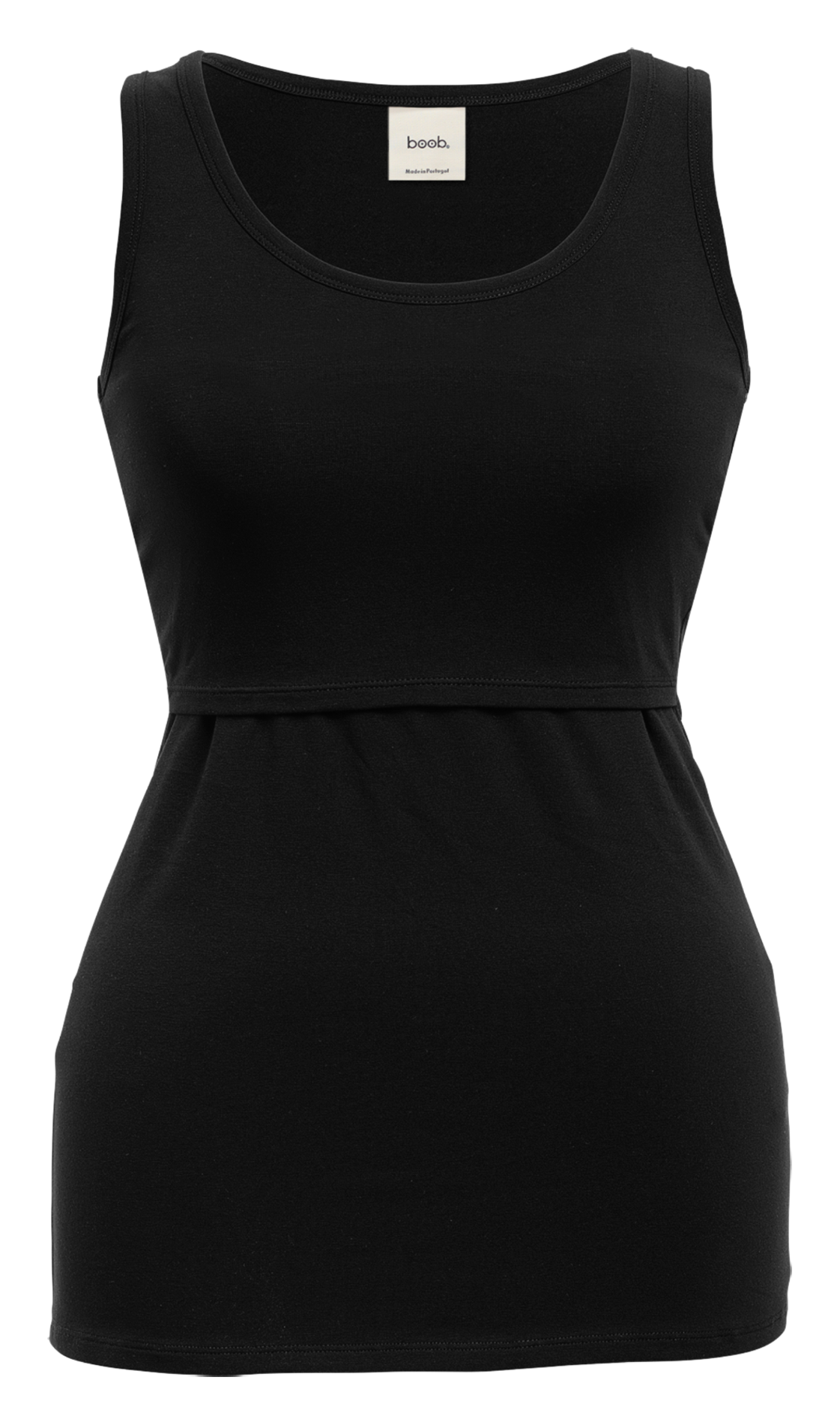 Débardeur de grossesse et d'allaitement en coton biologique Noir