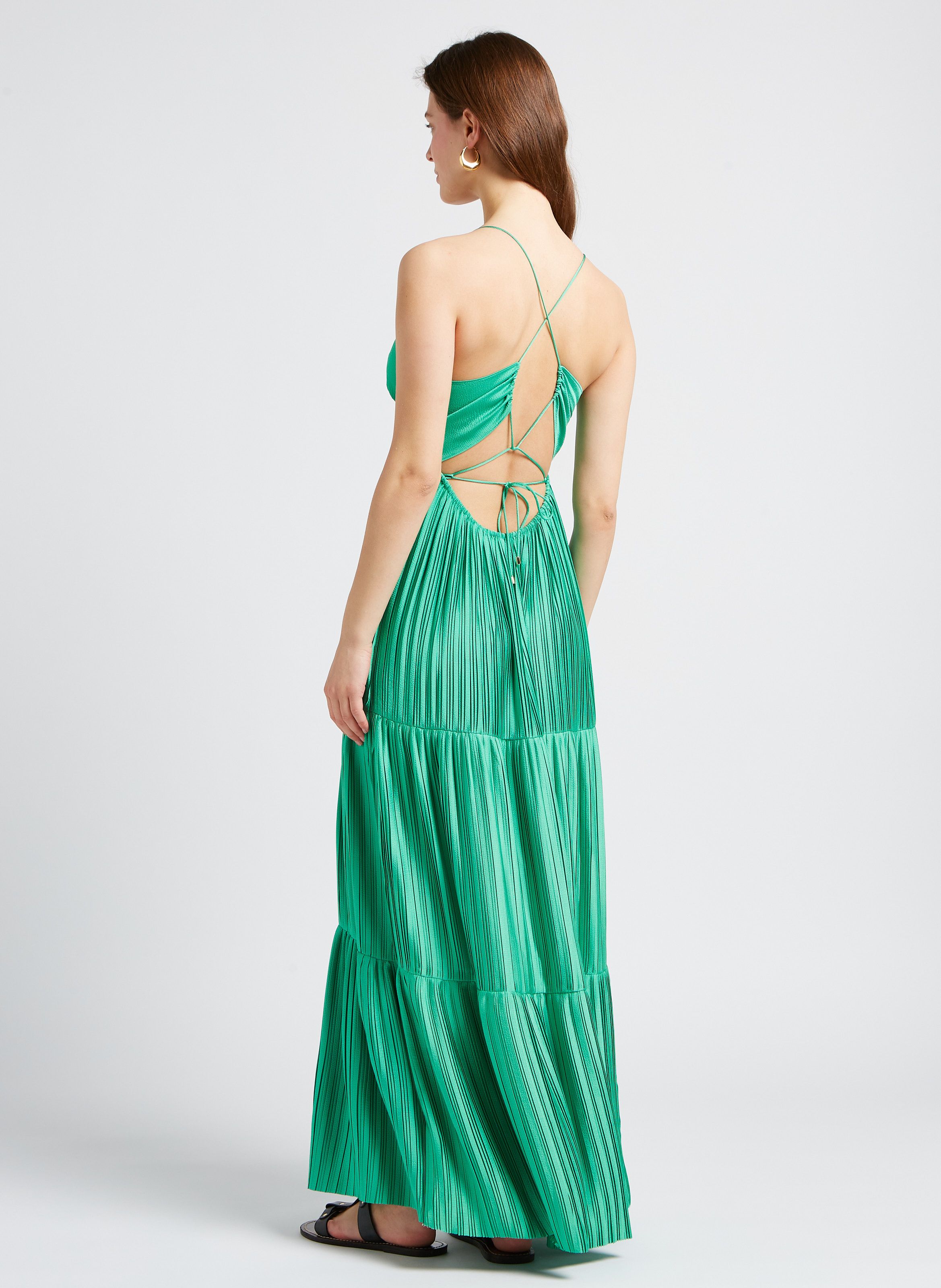 Robe longue verte bash new arrivals