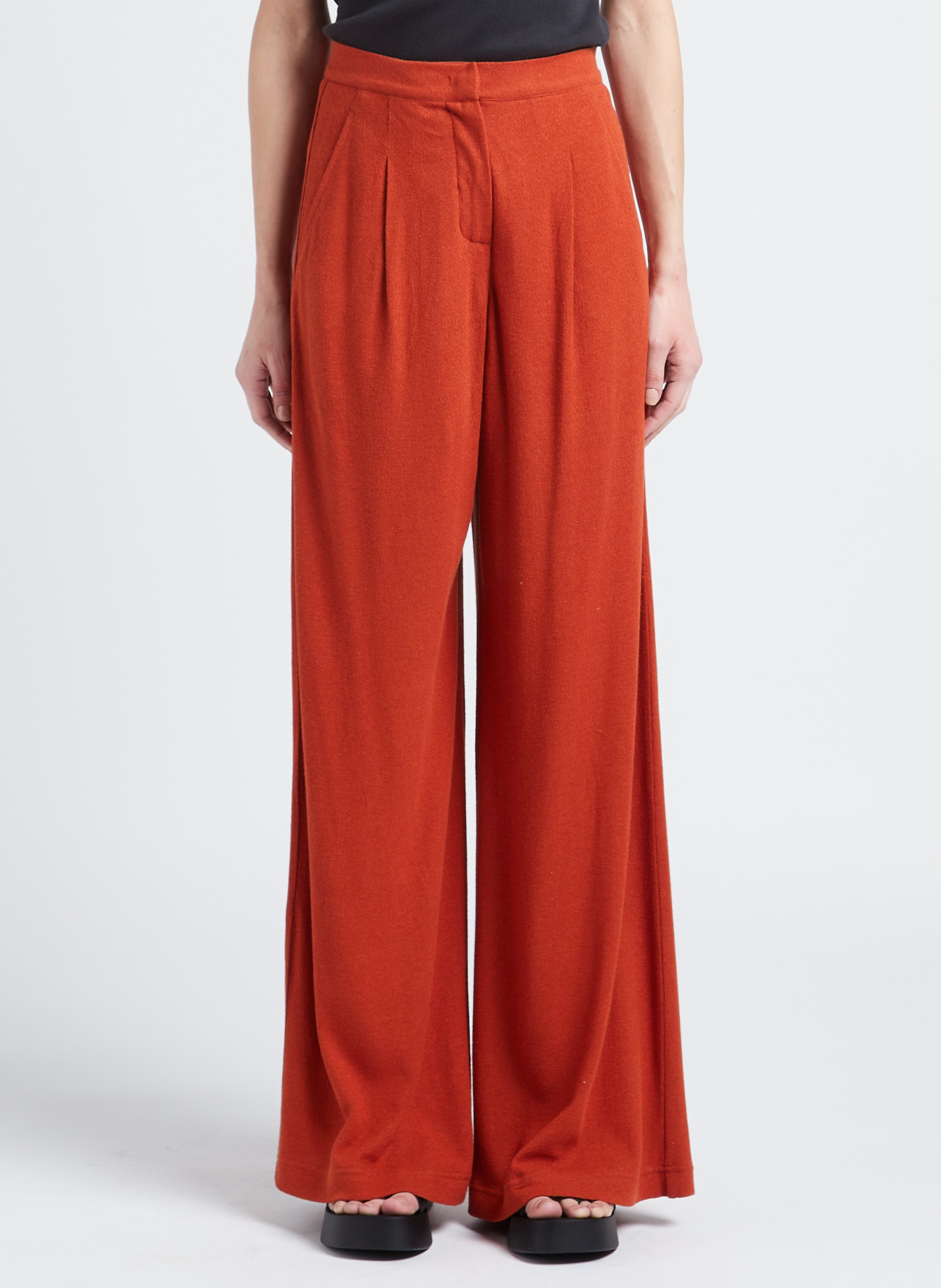 Wide-leg high-waisted linen-blend pants MAX MARA LEISURE Golden