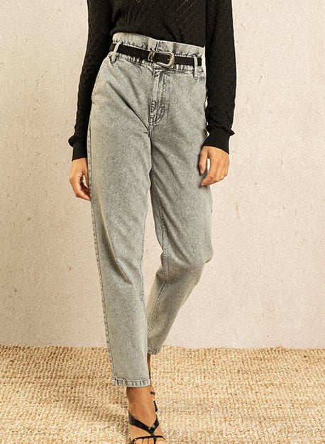 Faded slim-fit jeans GRACE ET MILA Grey