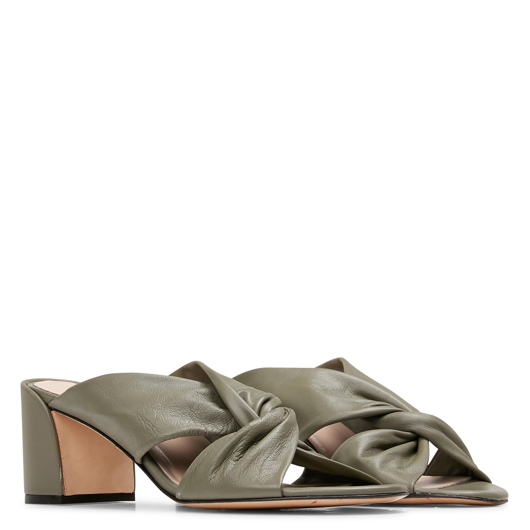 Mules à talon en cuir MI/MAI Vert