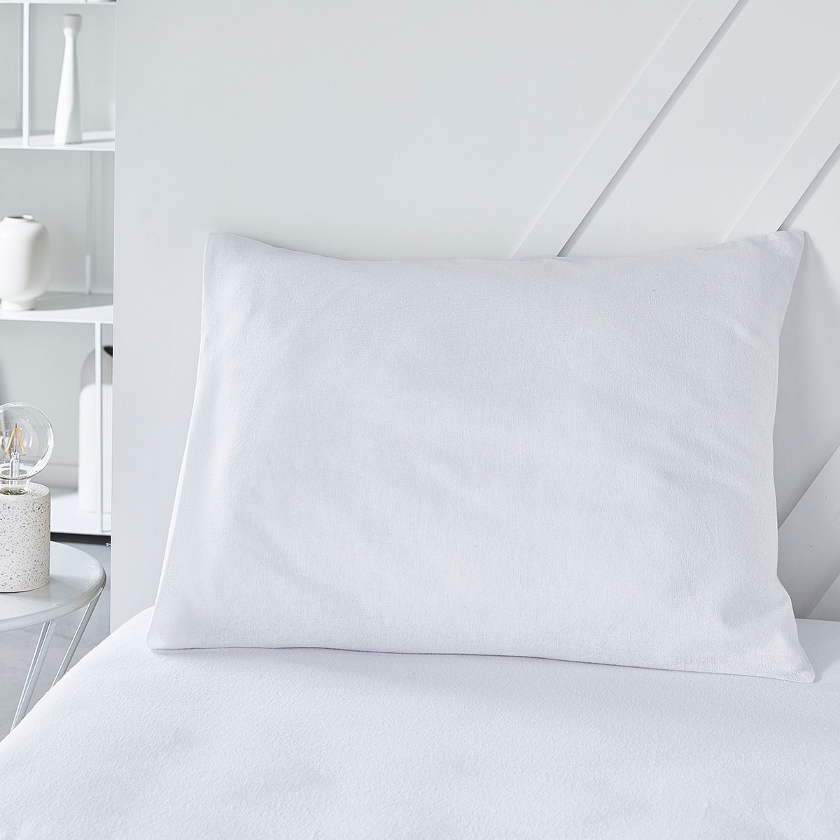 Anti-dust mite cotton mattress protector TODAY LINGE DE MAISON White