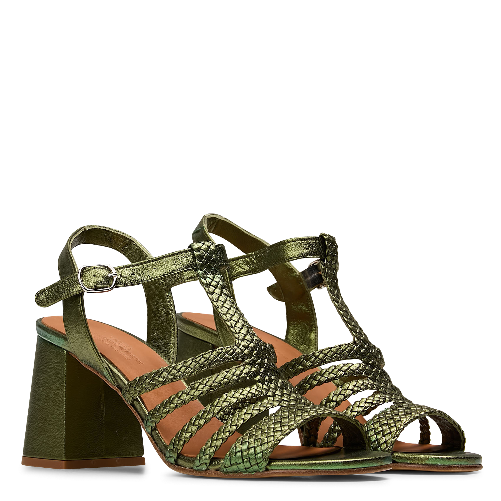 Sandales hautes en cuir NAGUISA Vert