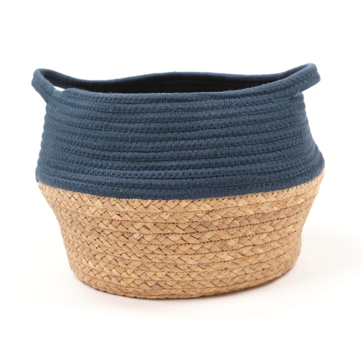 Round cotton basket FACTORY Blue