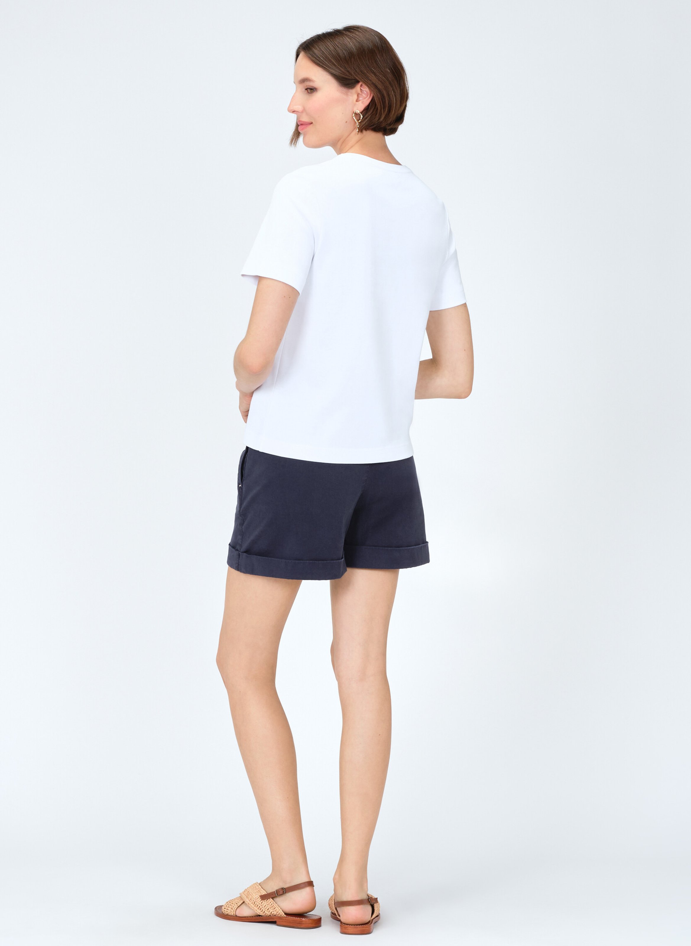 Camiliday round-neck sleeveless cotton top CAROLL White