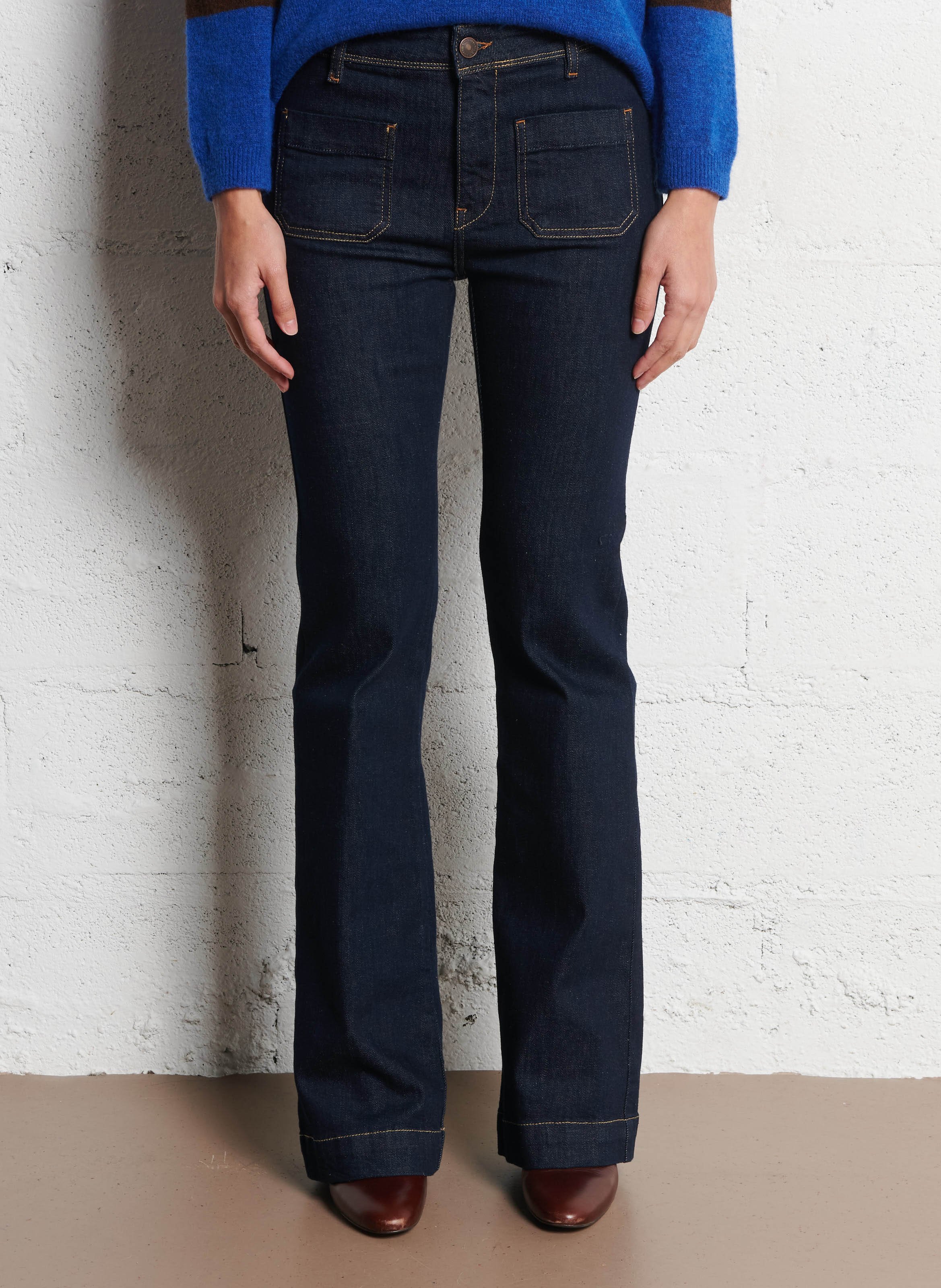 Bootcut-jeans | katoenblend ACQUAVERDE Blauw