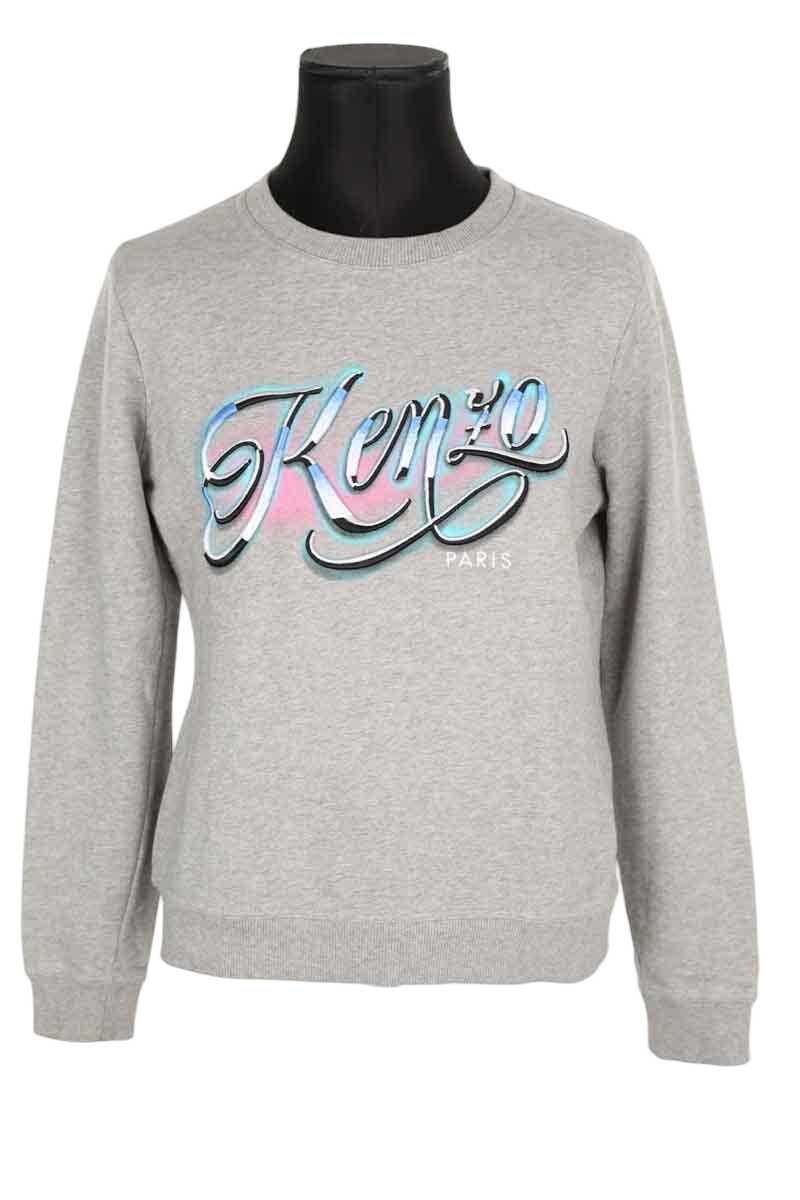 Cotton sweater KENZO - SECONDE MAIN Grey