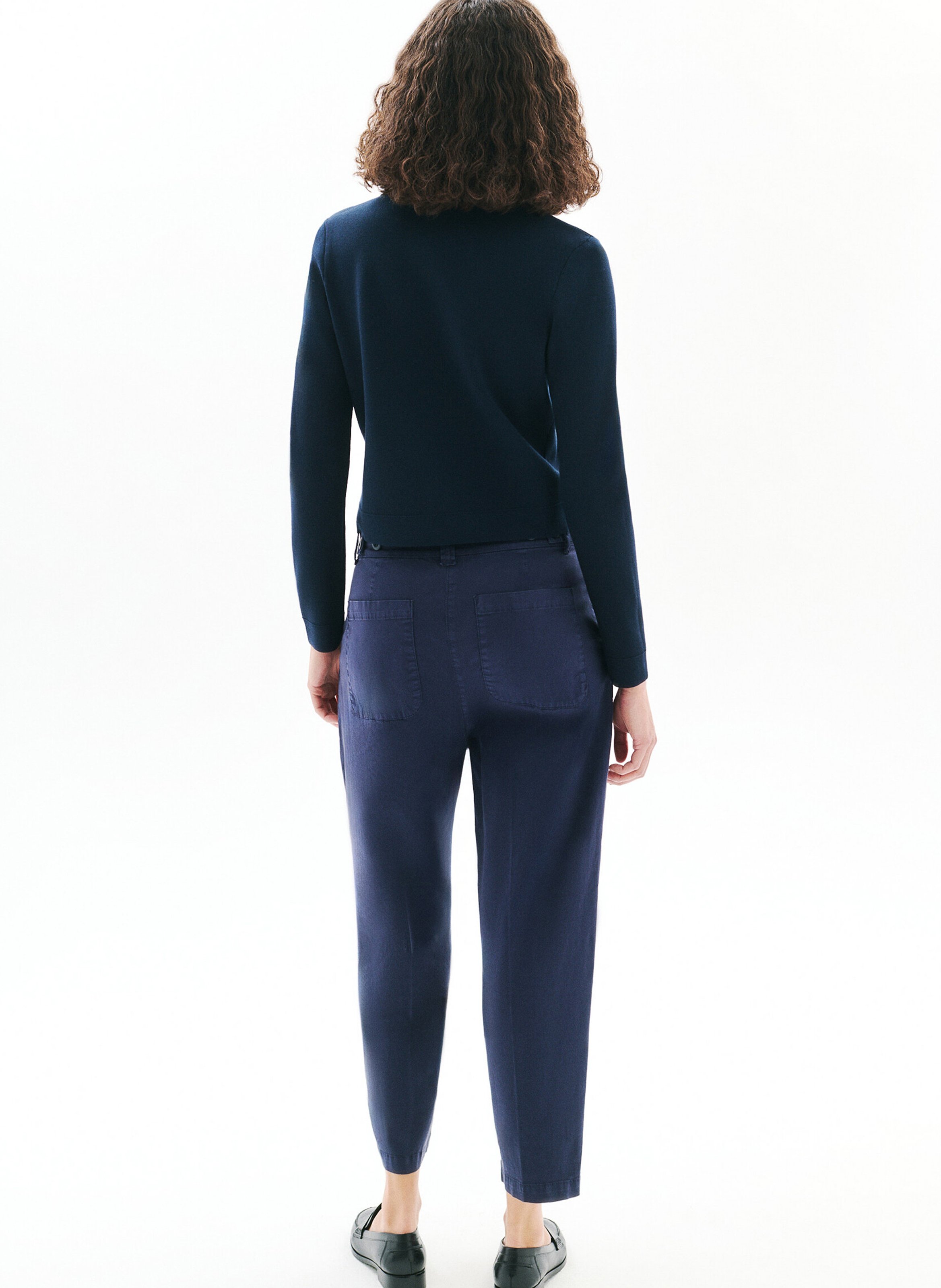 Shirt collar vest Blue