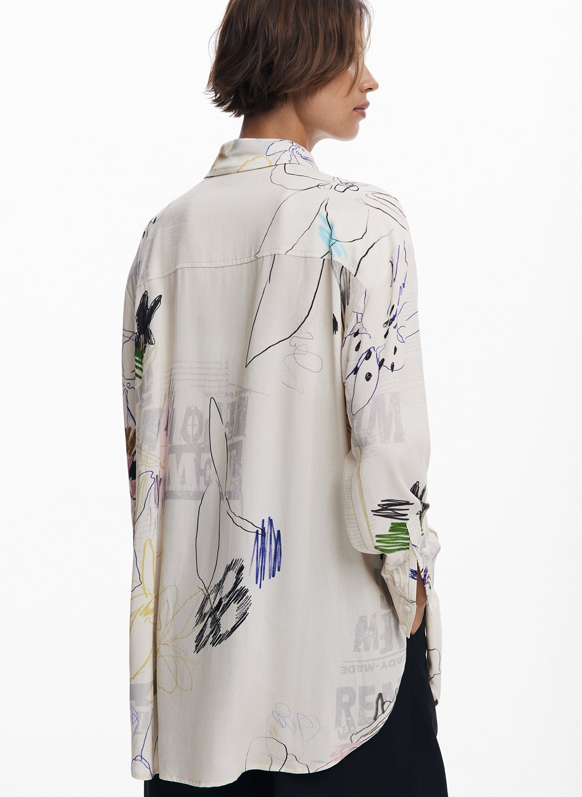 Chemise col classique imprimée DESIGUAL White