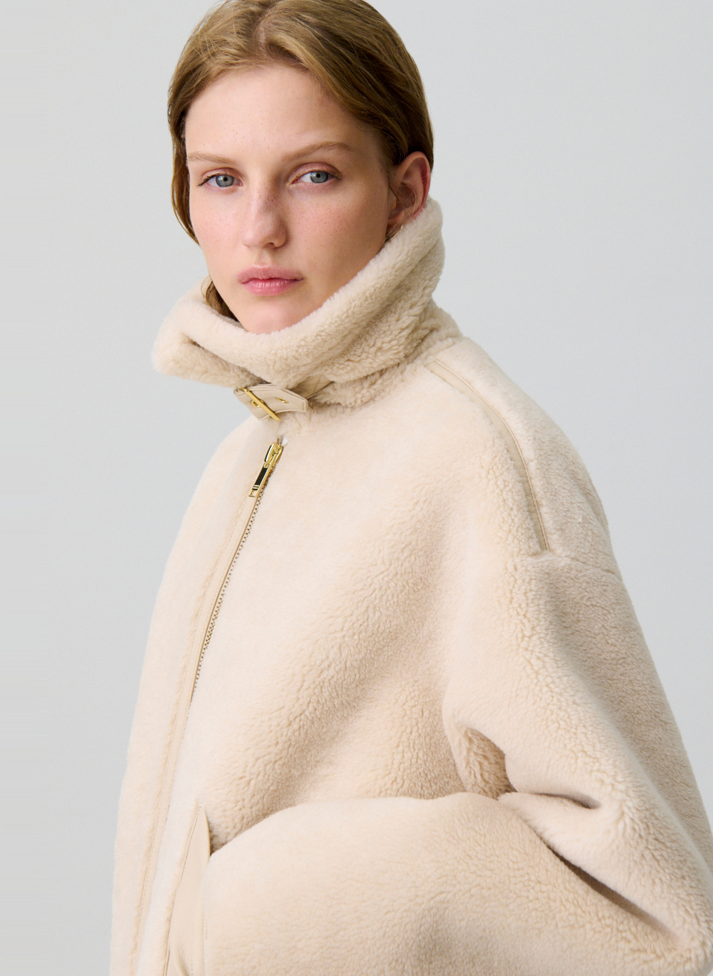 Veste oversize col montant CLAUDIE PIERLOT Beige