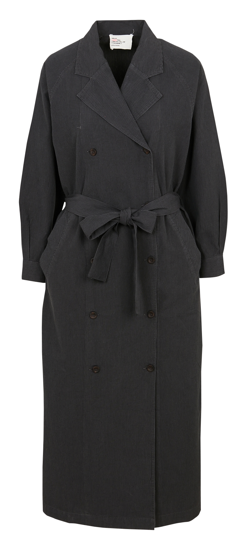 Lange rechte jurk van biologisch katoen LEON & HARPER Zwart