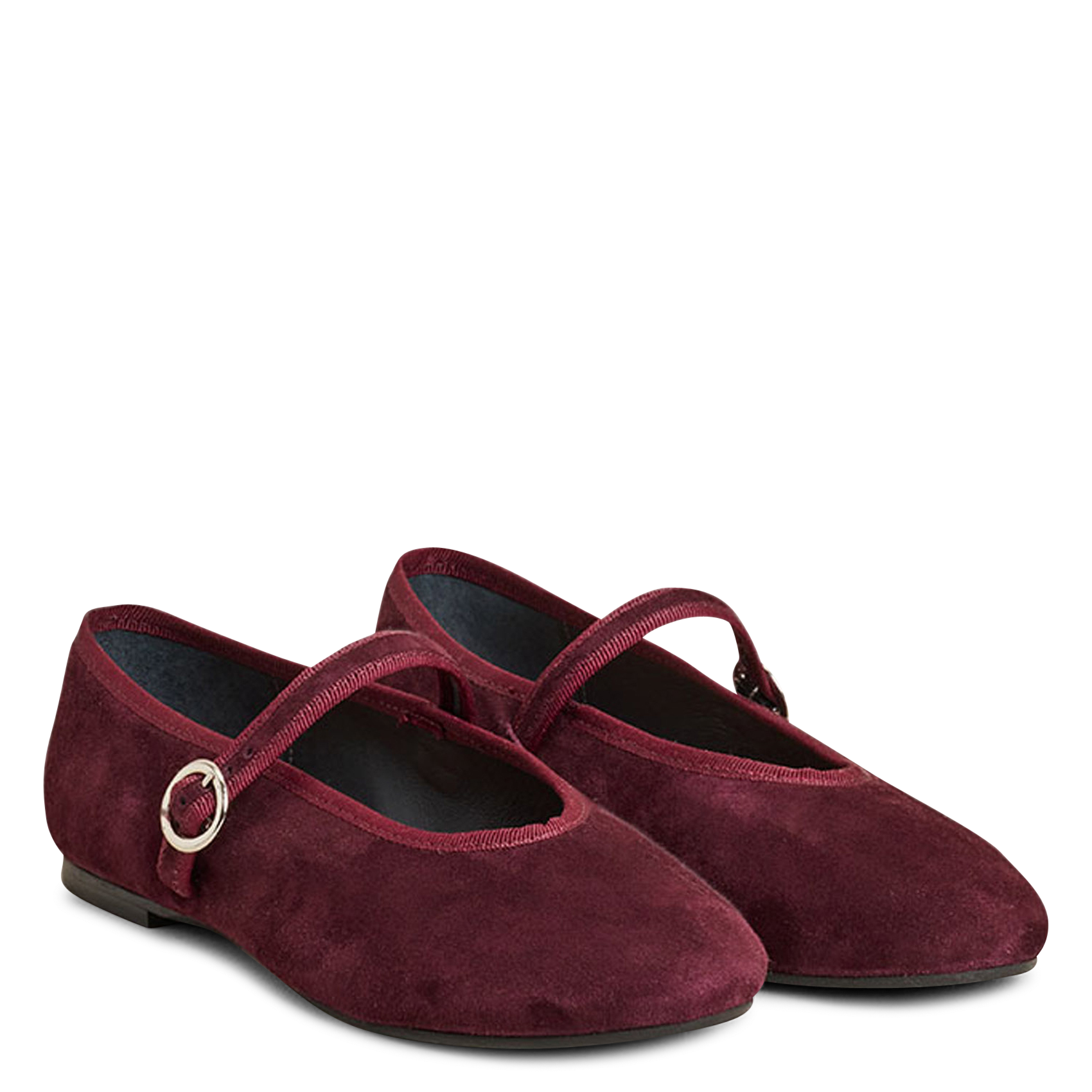 Ballerines en cuir velours JONAK Rouge