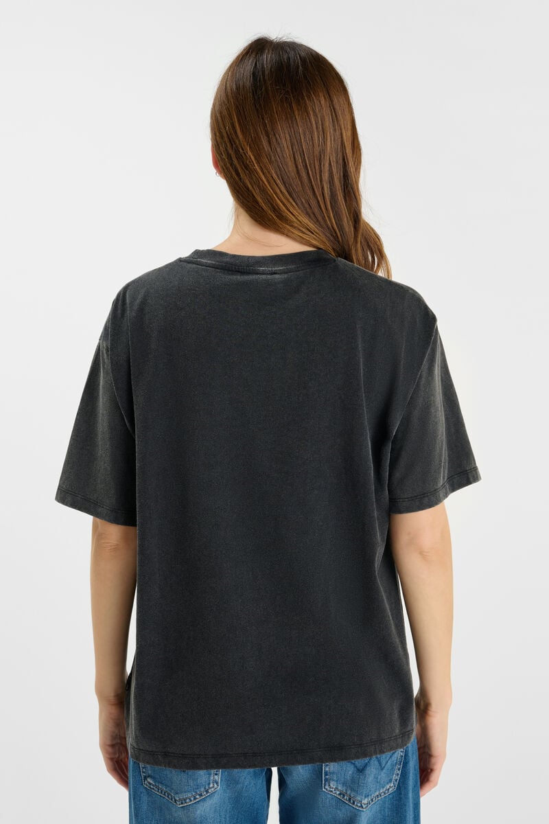 Tommy Badge T-shirt LE TEMPS DES CERISES Black