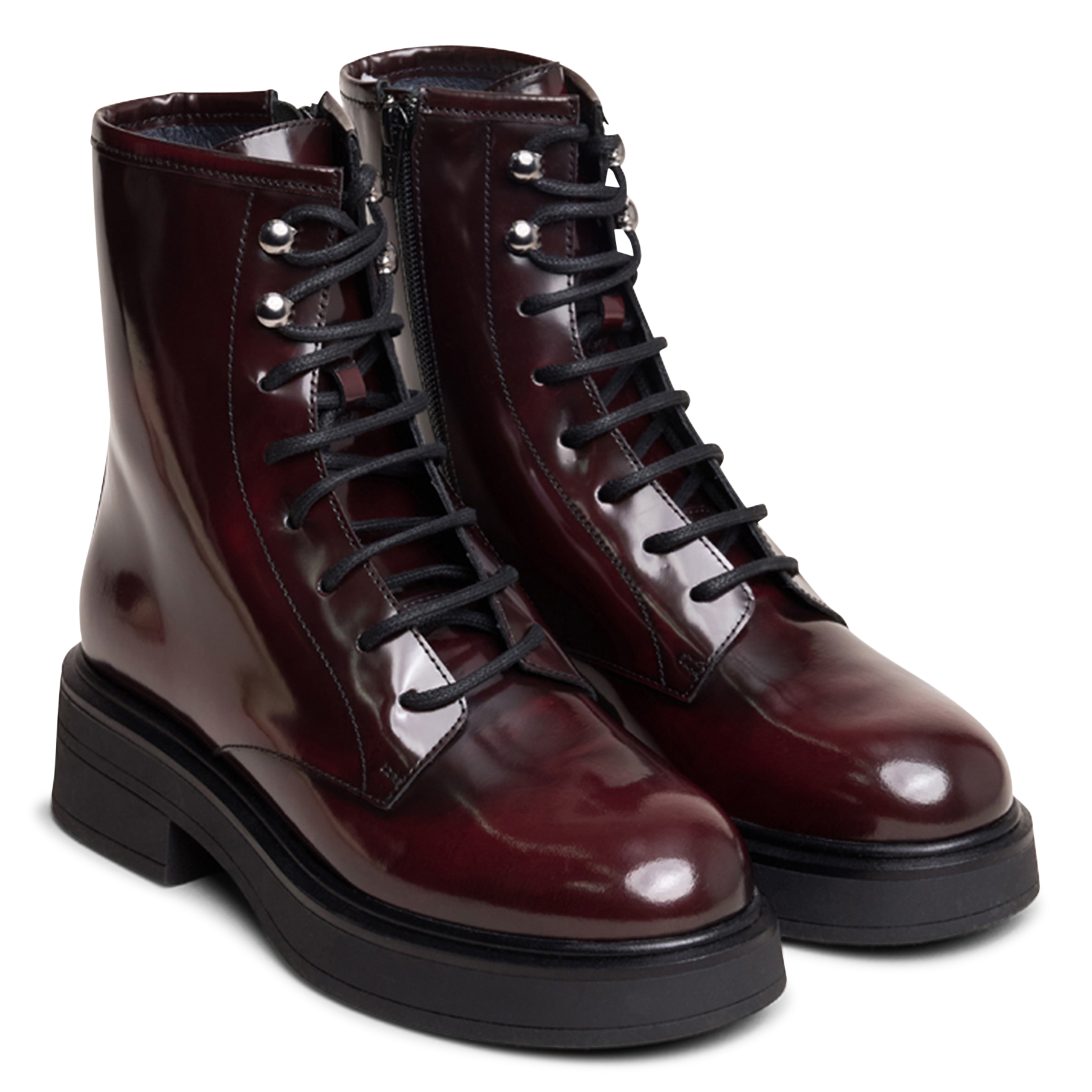 Graham patent leather ankle boots Red