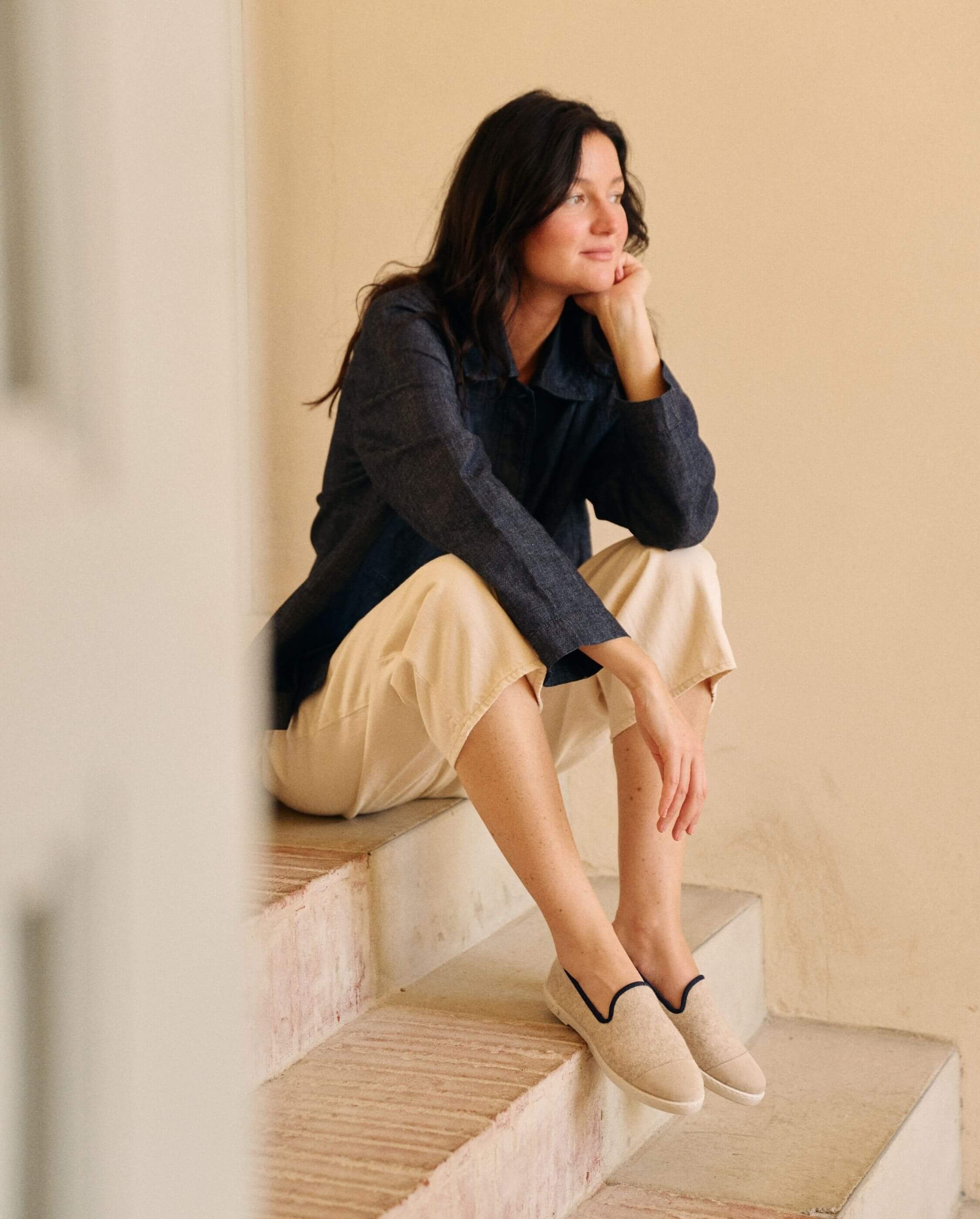 Women's wool slipper, night beige ANGARDE Beige