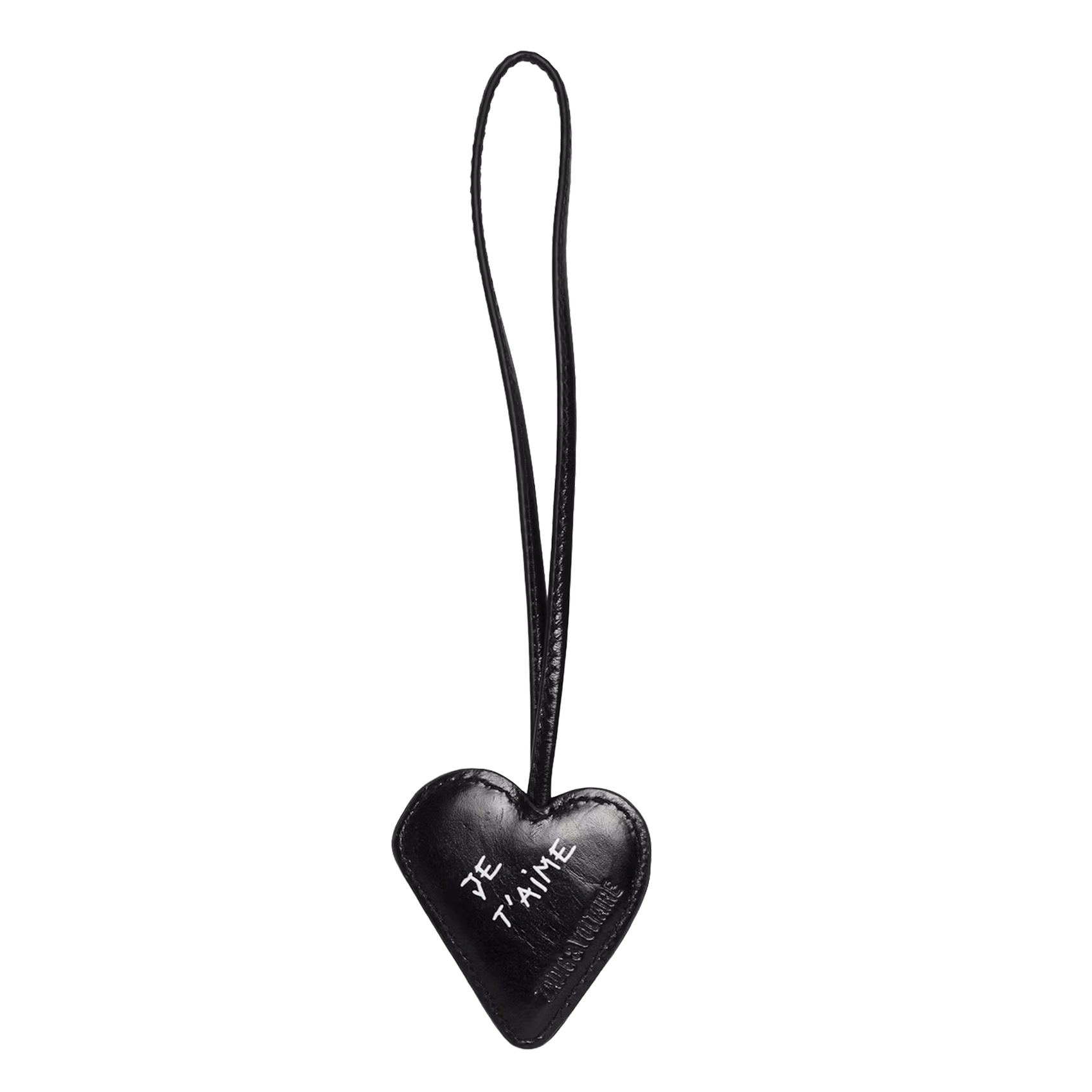 Heart charm in leather ZADIG&VOLTAIRE White