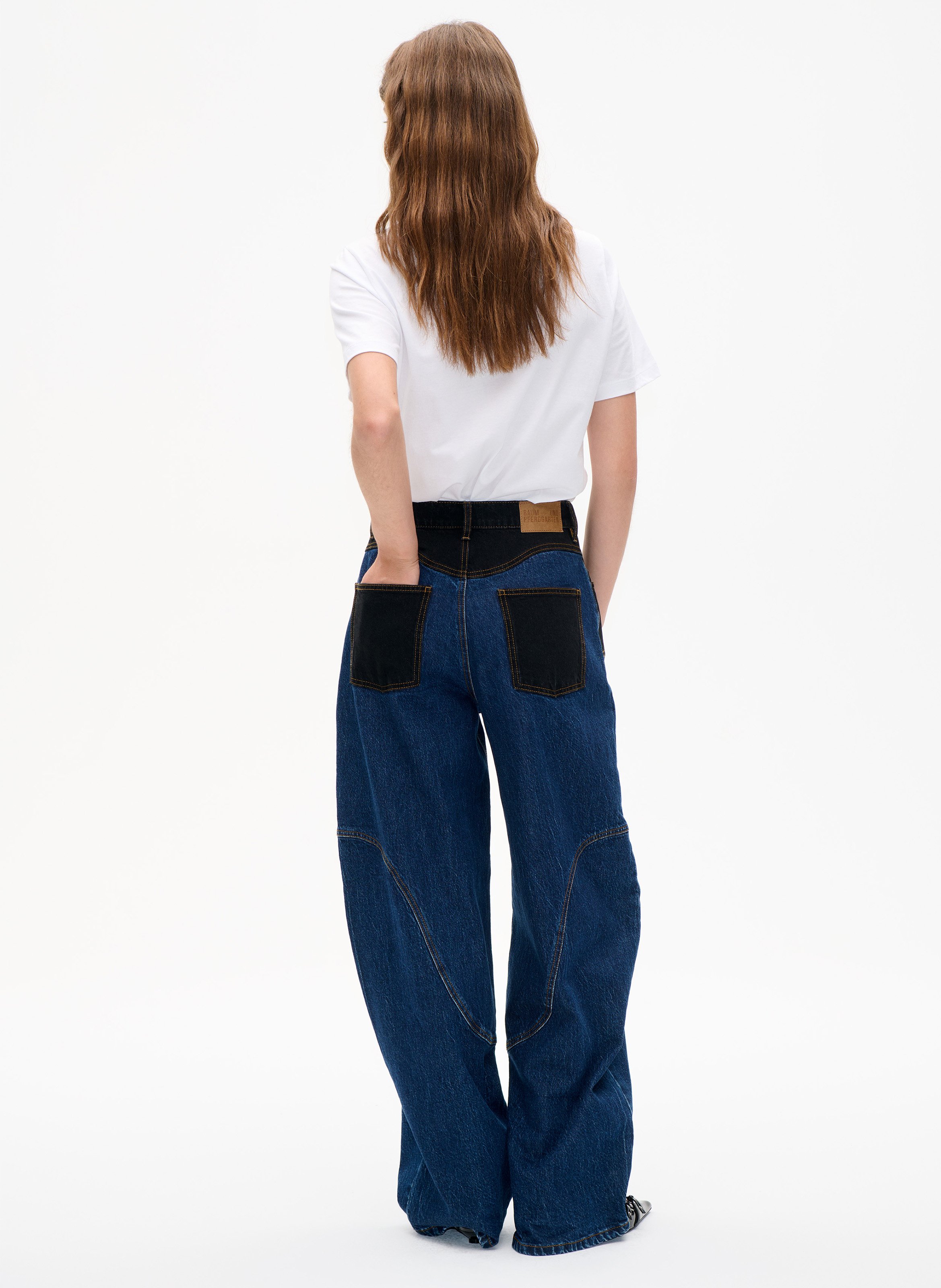 Wide leg balloon jeans with fancy details BAUM UND PFERDGARTEN Multicolored