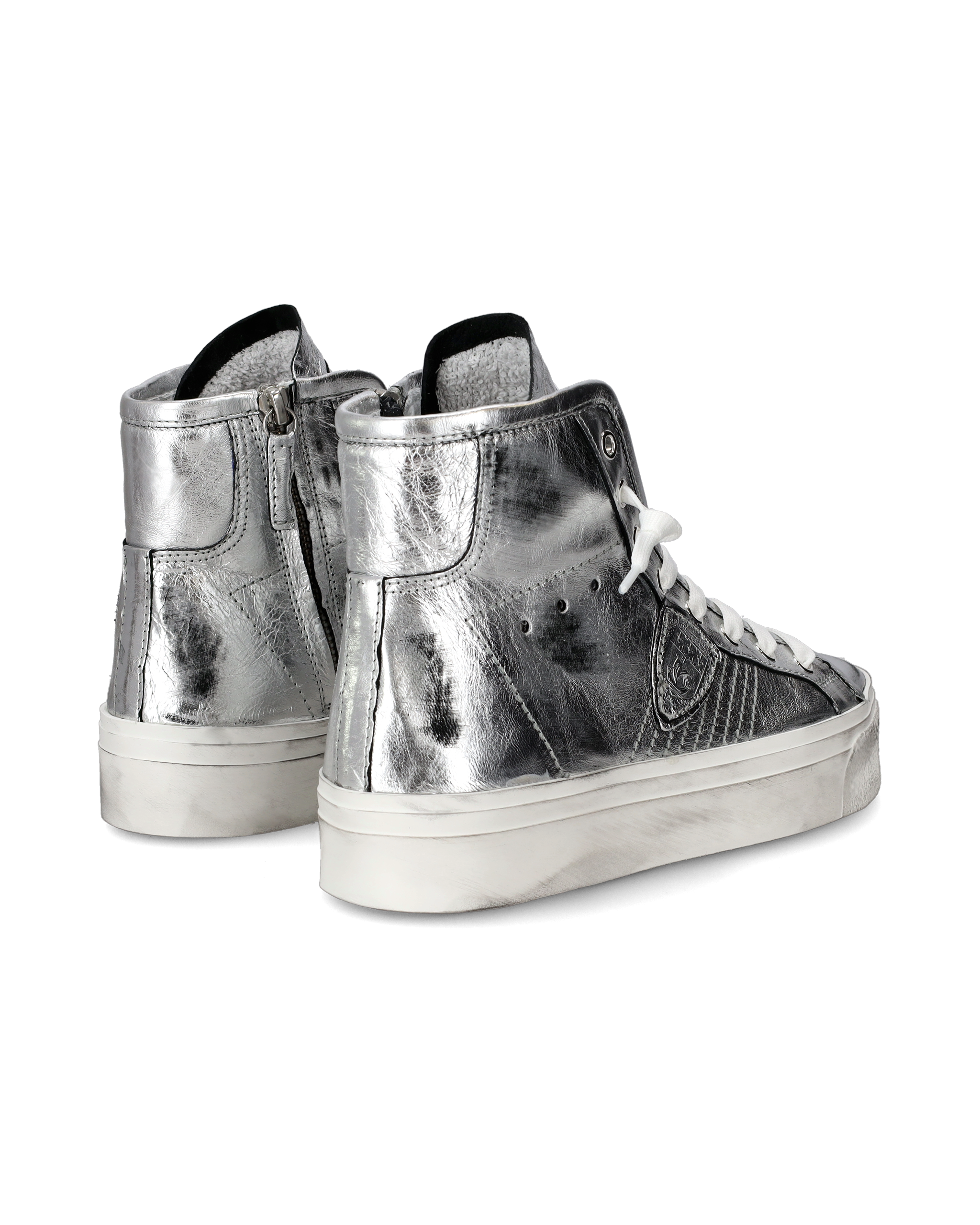 Paris High Top Sneakers PHILIPPE MODEL Silver