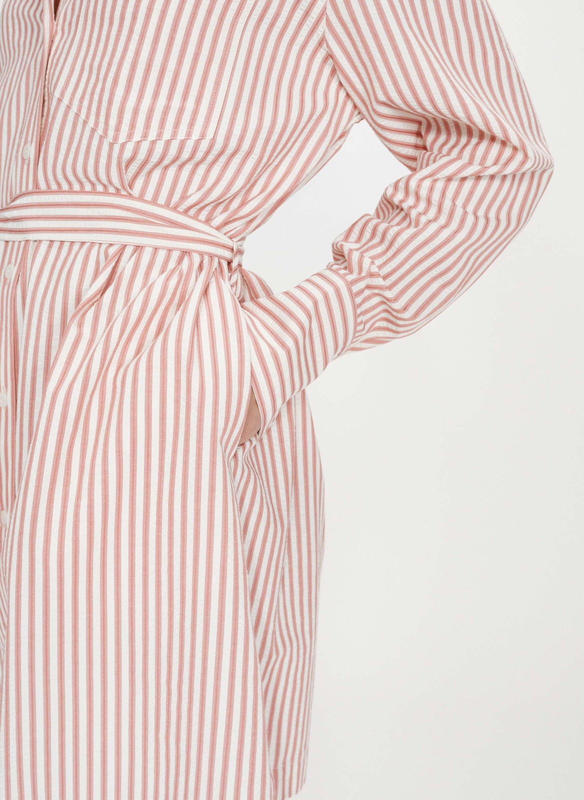 Robe courte col classique en coton mélangé GRACE ET MILA Rose