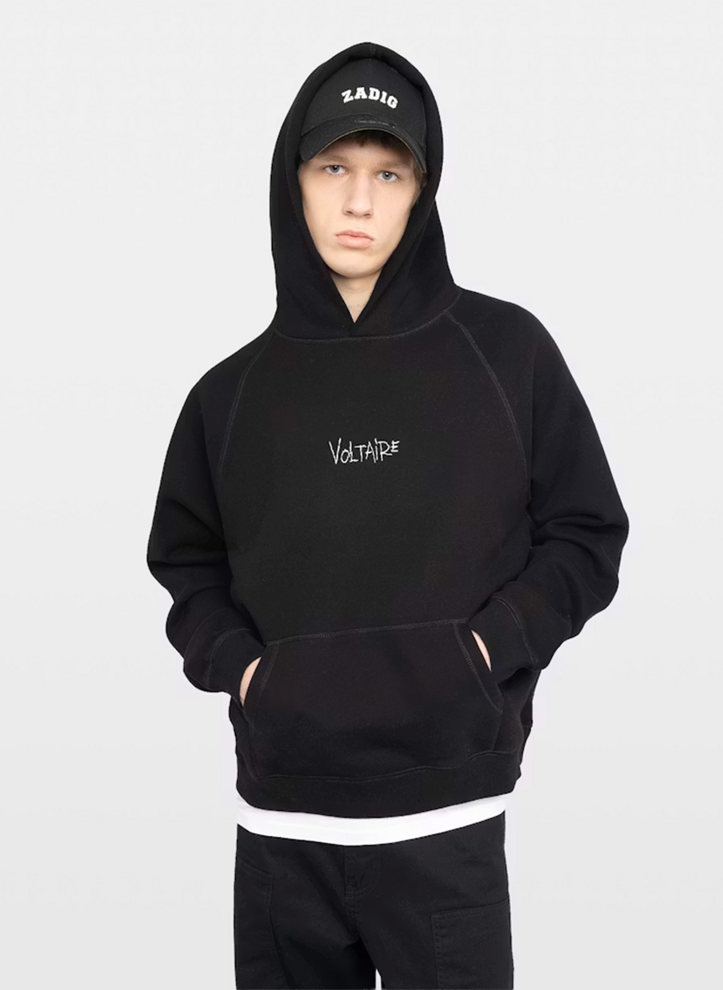 Sweat à capuche en coton mélangé ZADIG&VOLTAIRE Noir