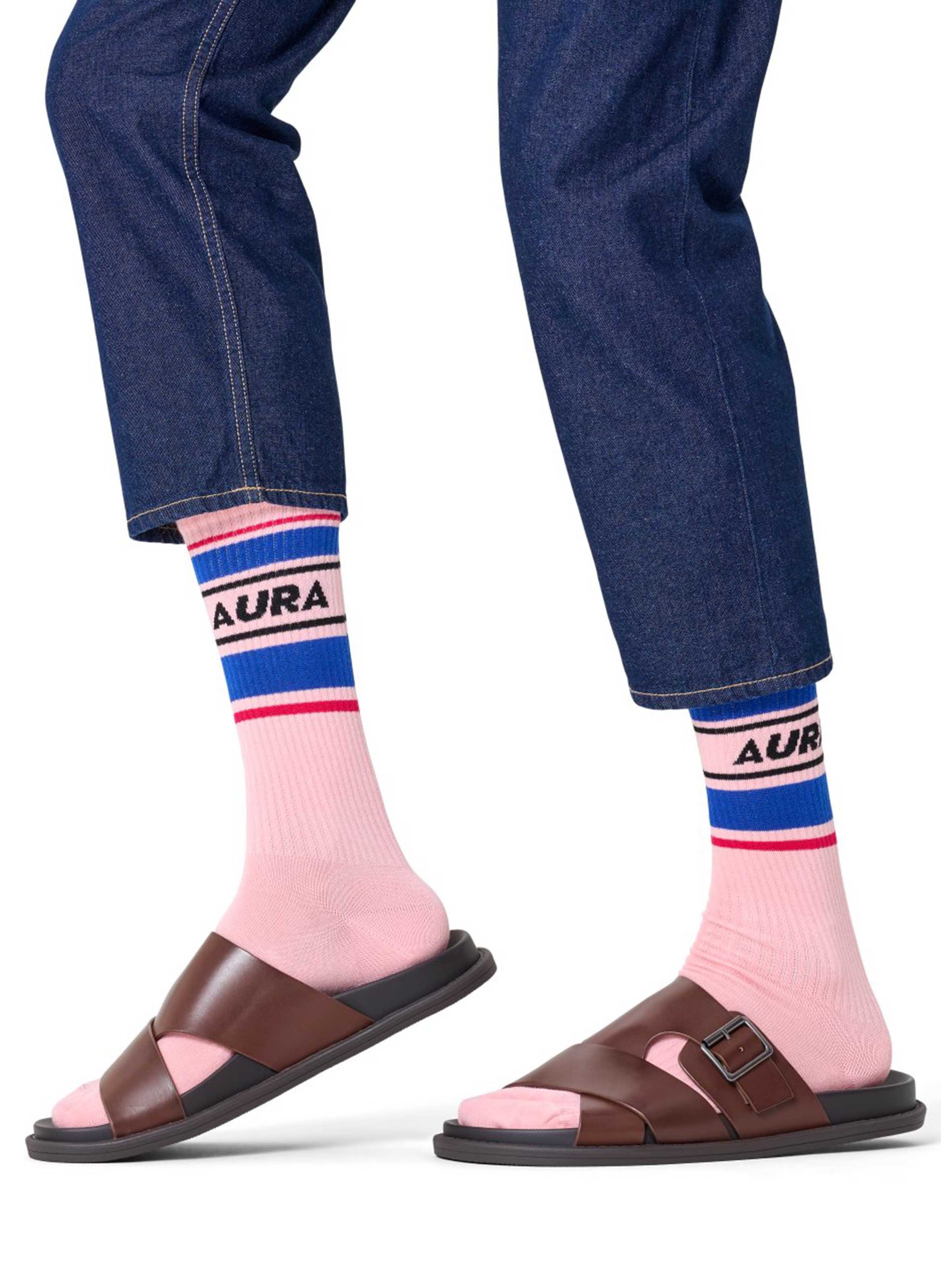 Baumwollsocken mit Logo HAPPY SOCKS Rosa