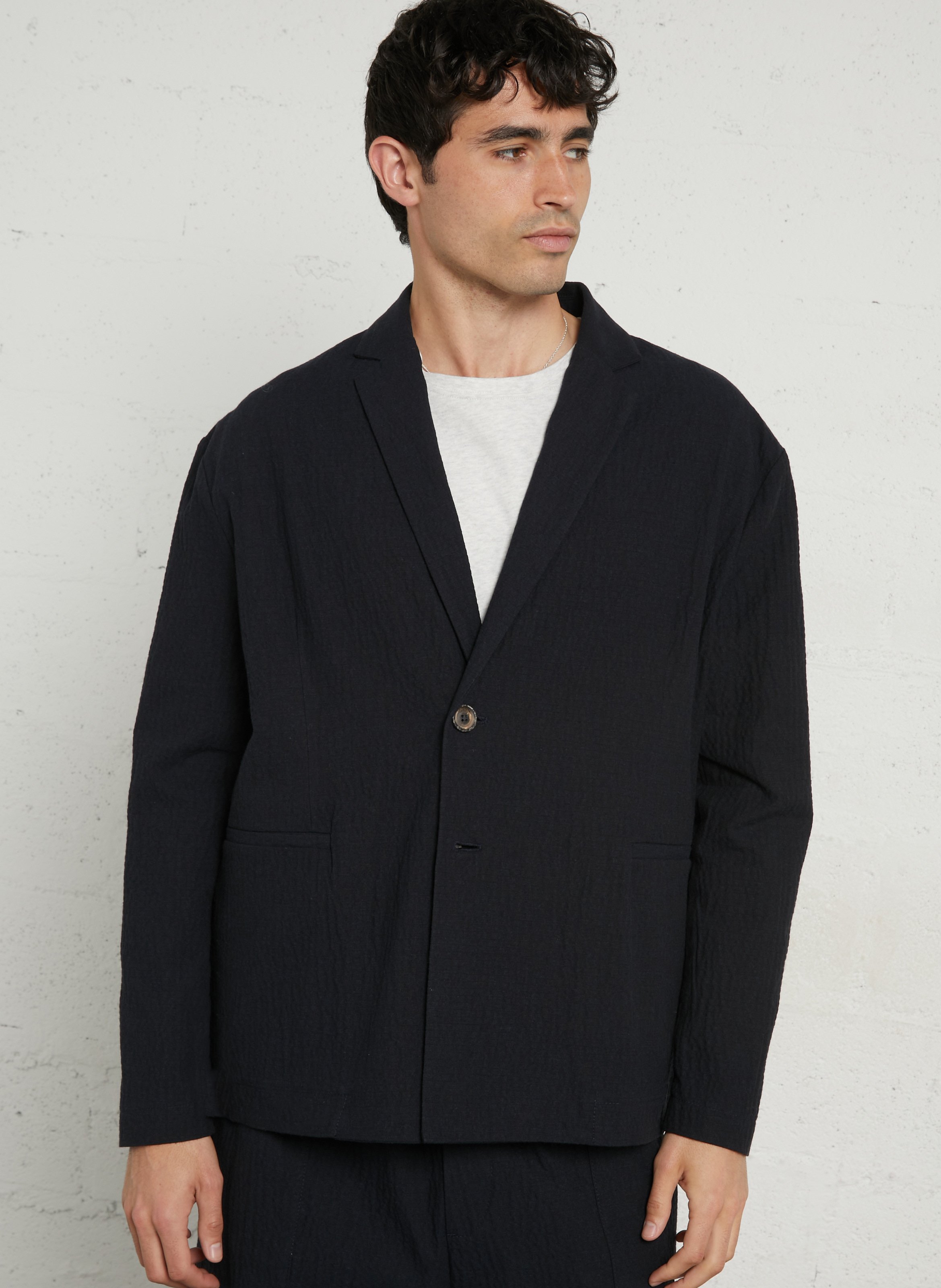 Baumwoll-Mix-Jacke mit Reverskragen IMPERIAL Blau