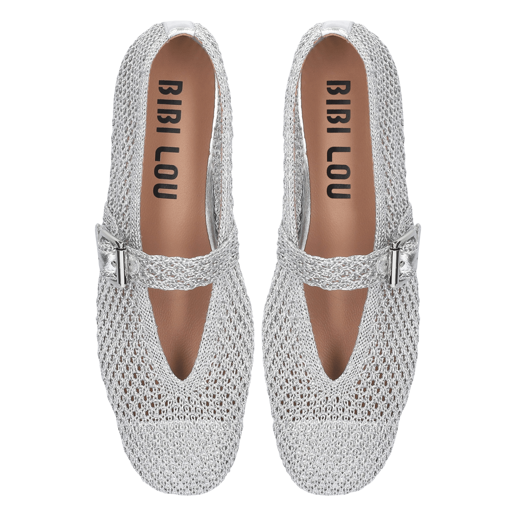 Mesh ballet flats BIBI LOU Silver