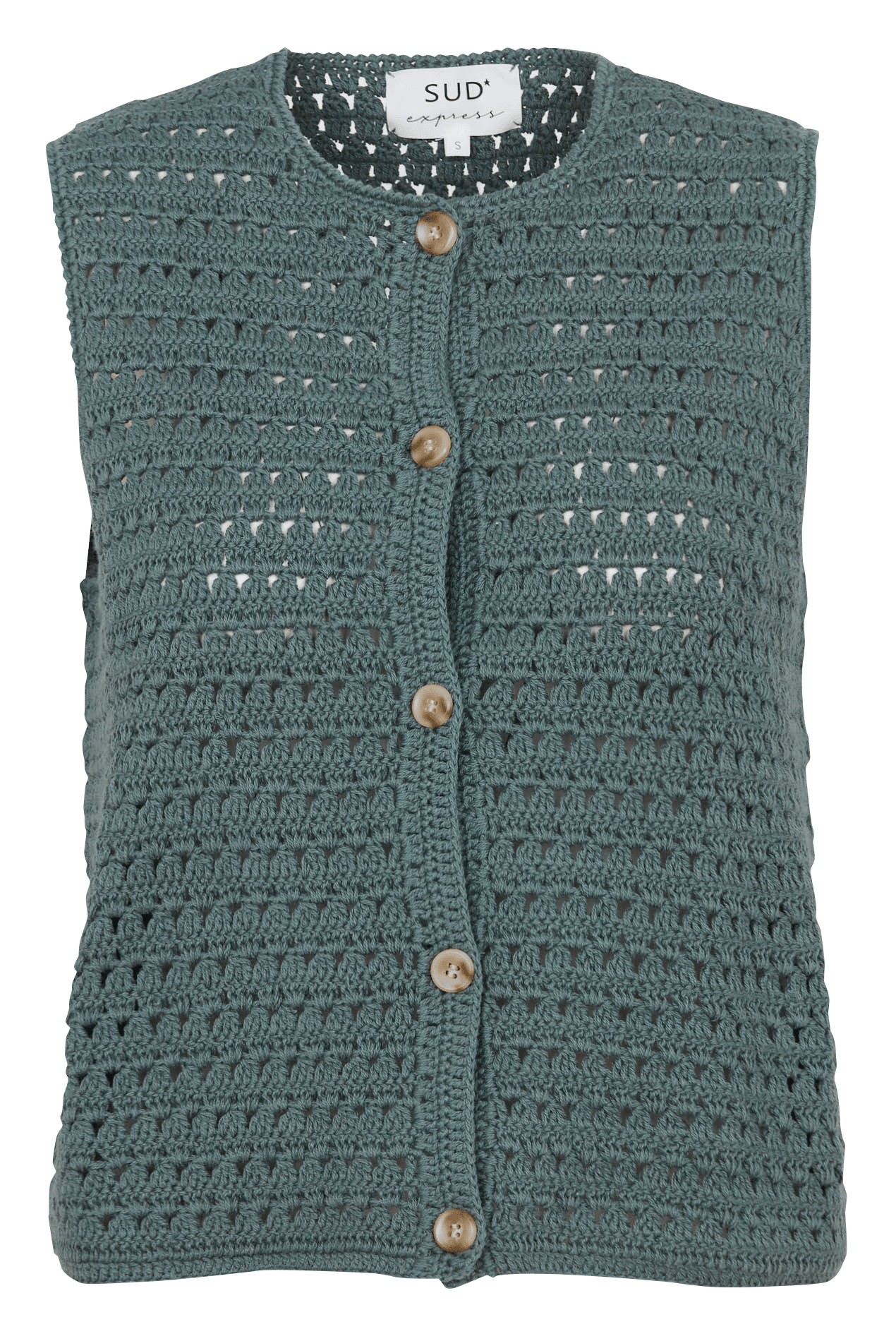 Recht vest met ronde hals | katoenblend SUD EXPRESS