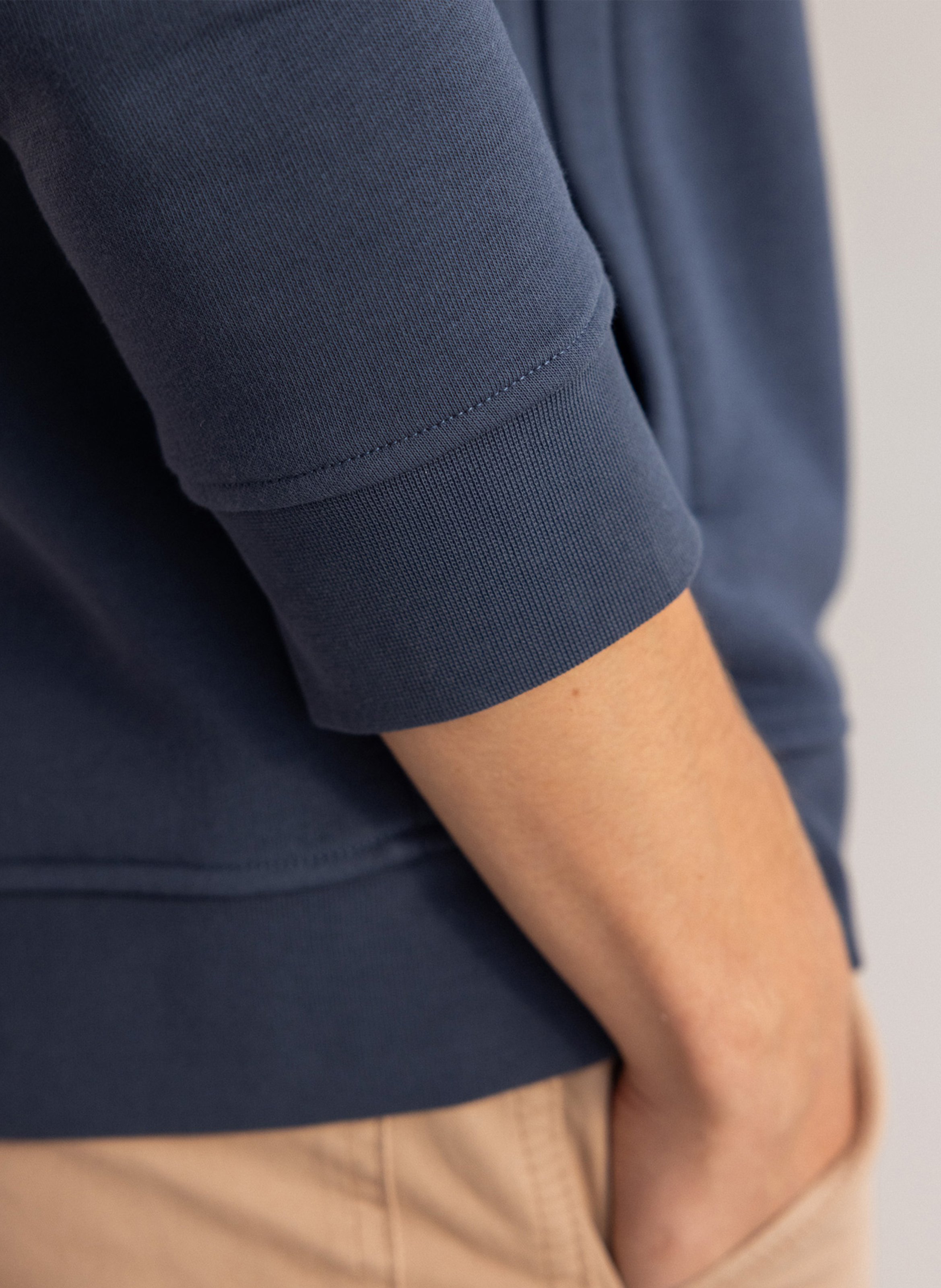 Recht vest met opstaande kraag van gemengd katoen FAGUO Blauw