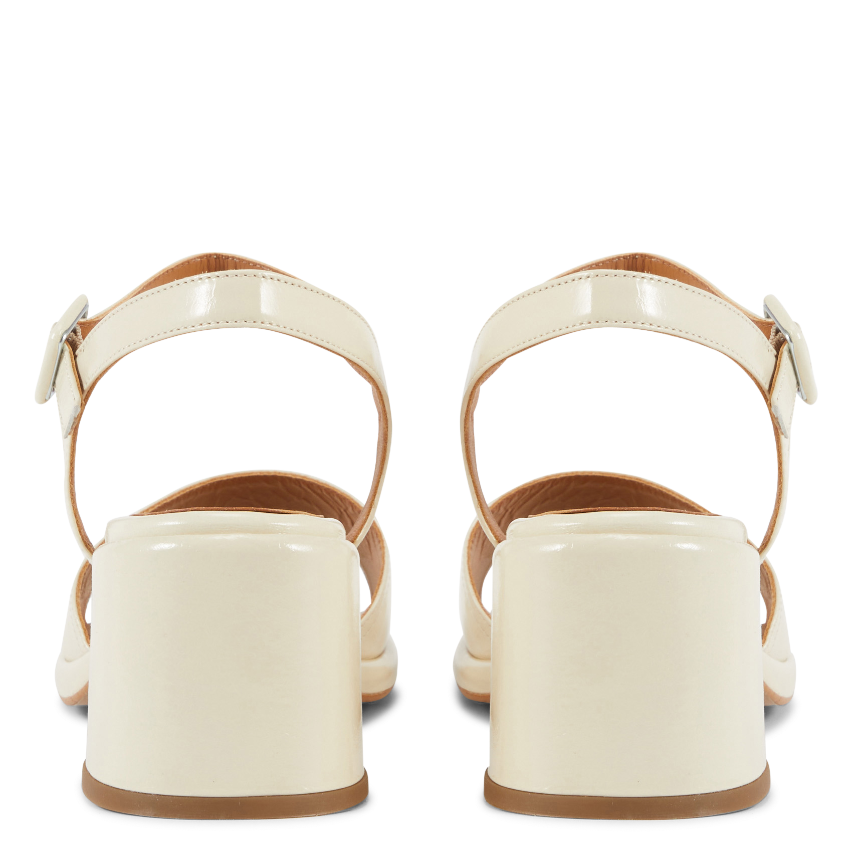 Sandales à talons vernies en cuir MELLOW YELLOW Beige