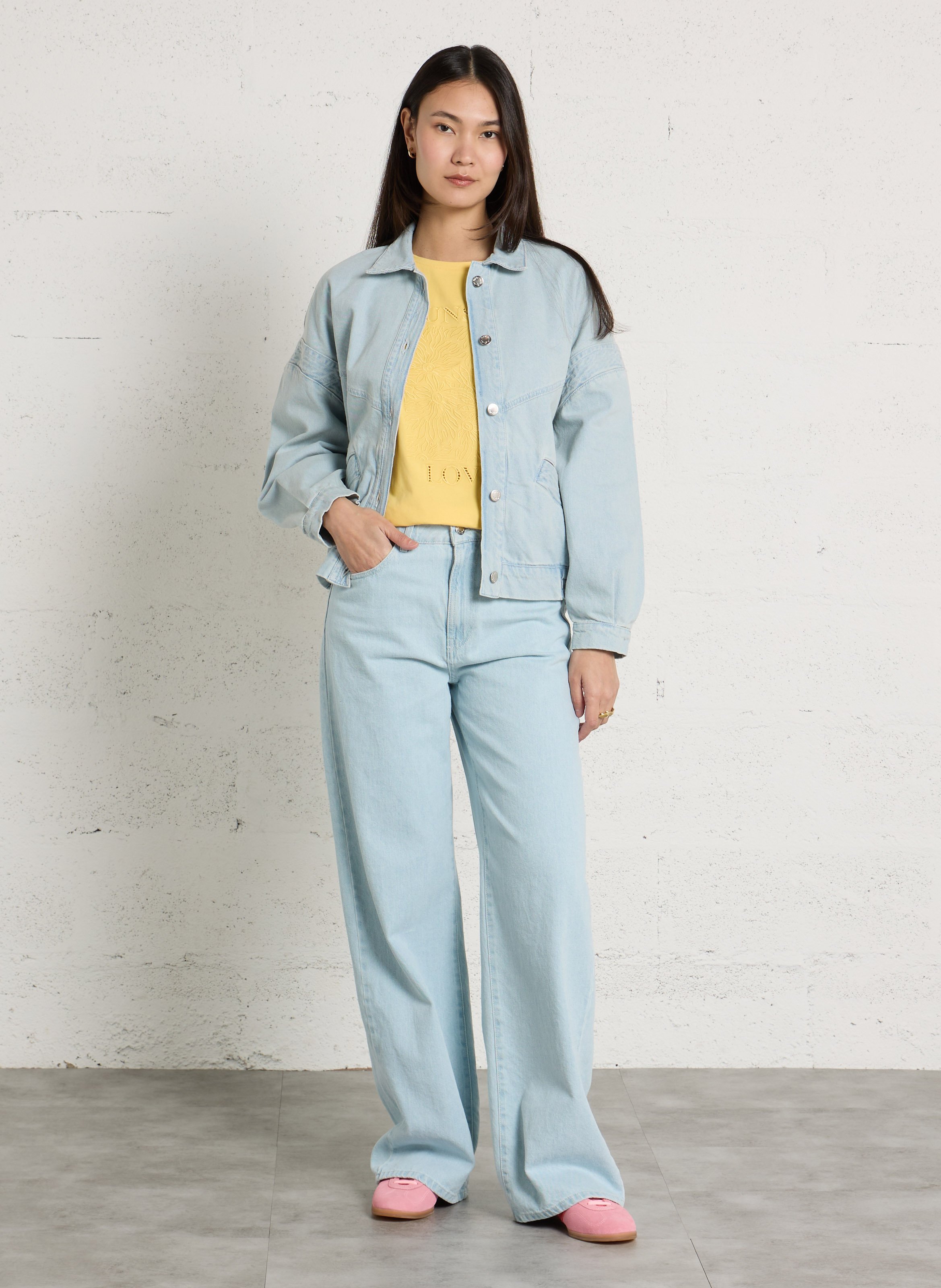 Tee-shirt ample en coton mélangé LA PETITE ETOILE Jaune