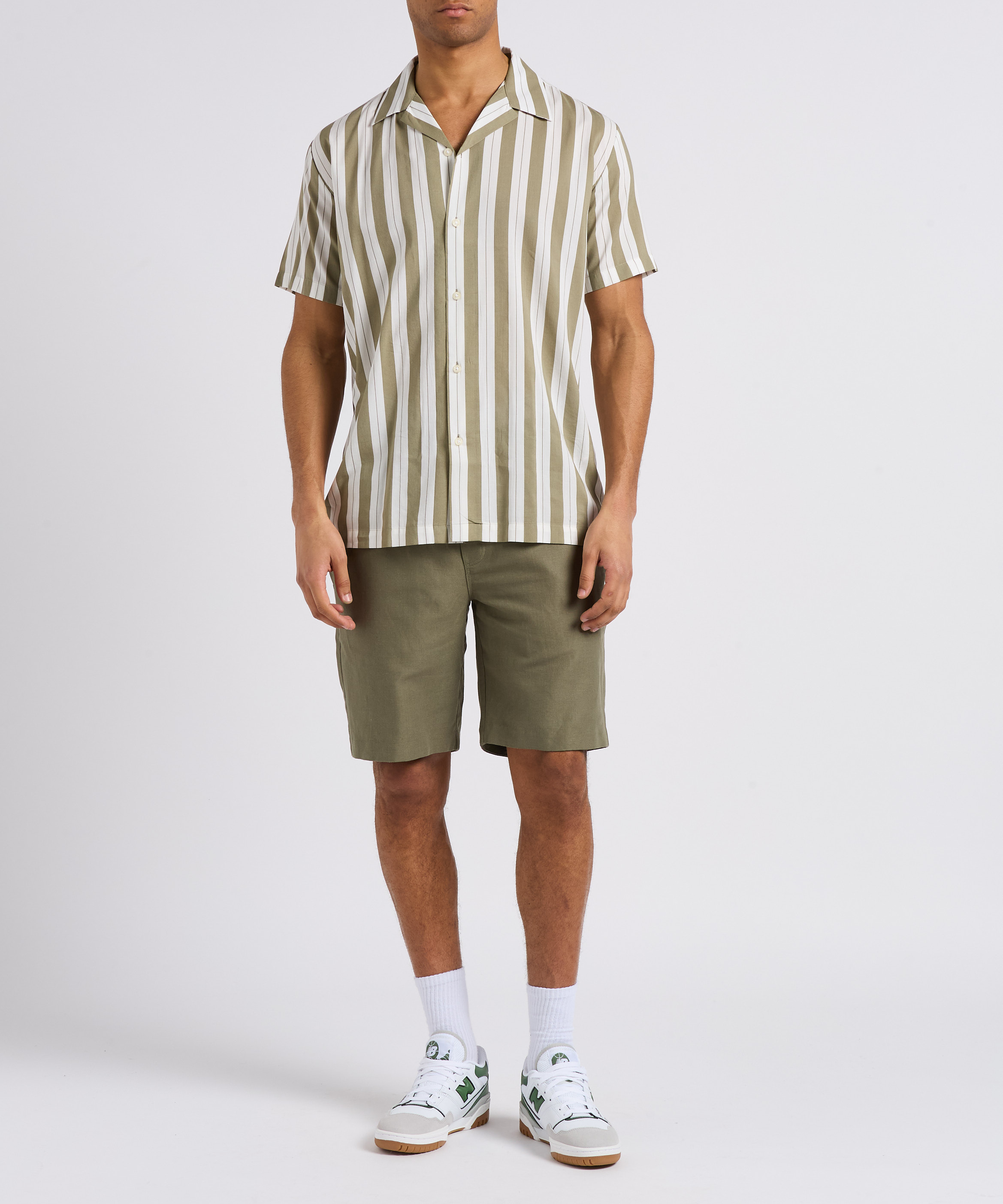 Regular-fit organic cotton-blend shirt SELECTED Grey