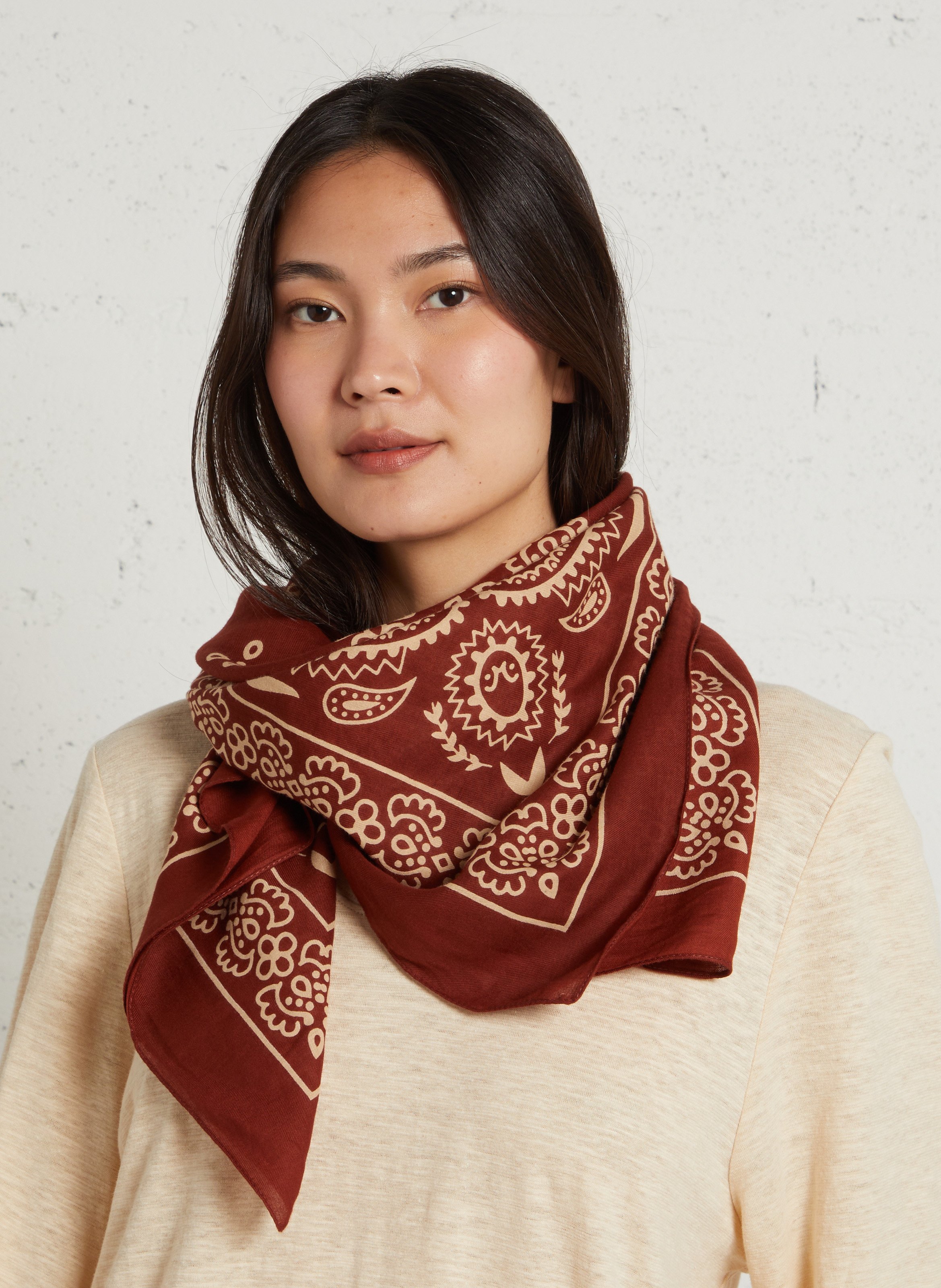 Foulard van katoen MAISON 123 Rood