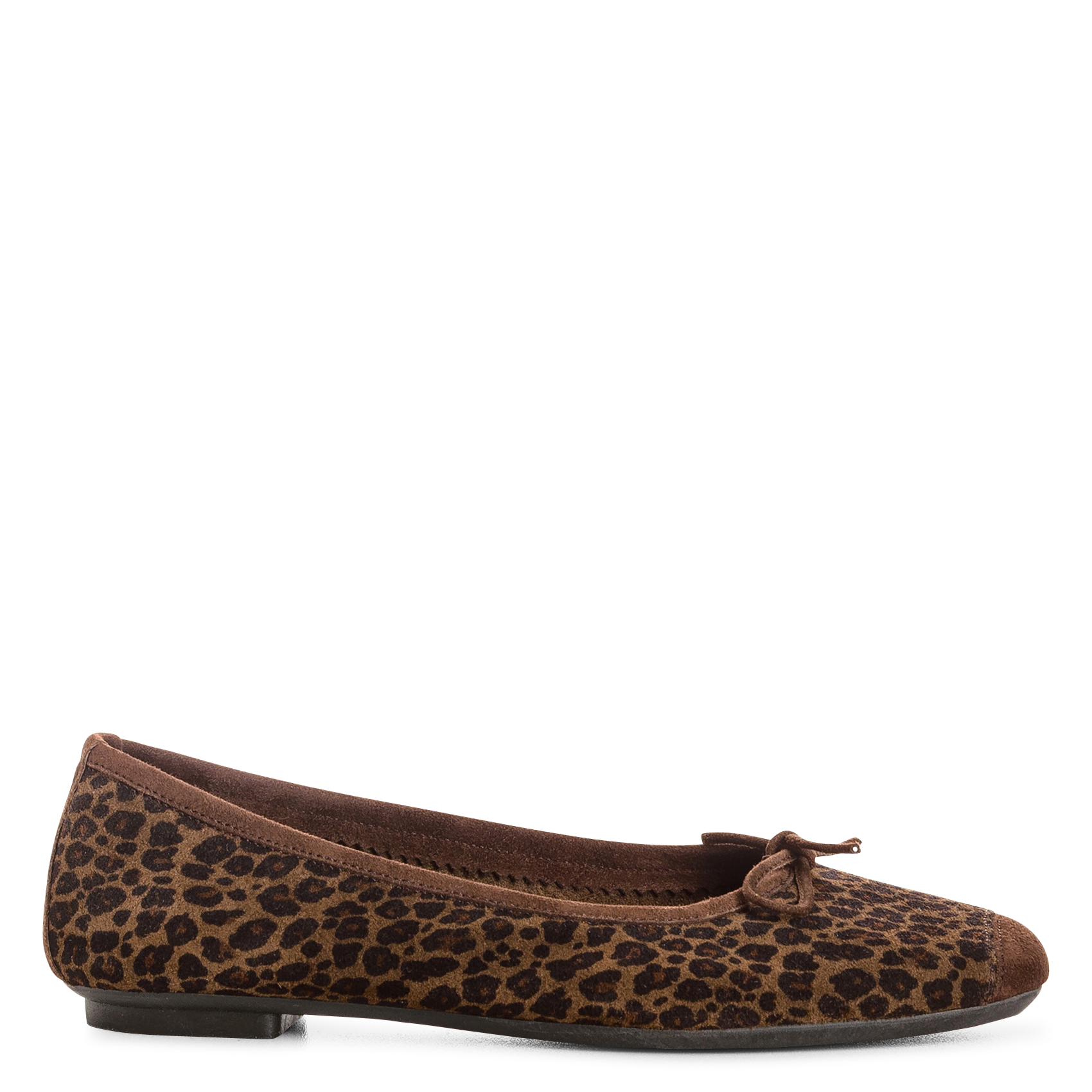 Ballerines en cuir imprimées REQINS Marron