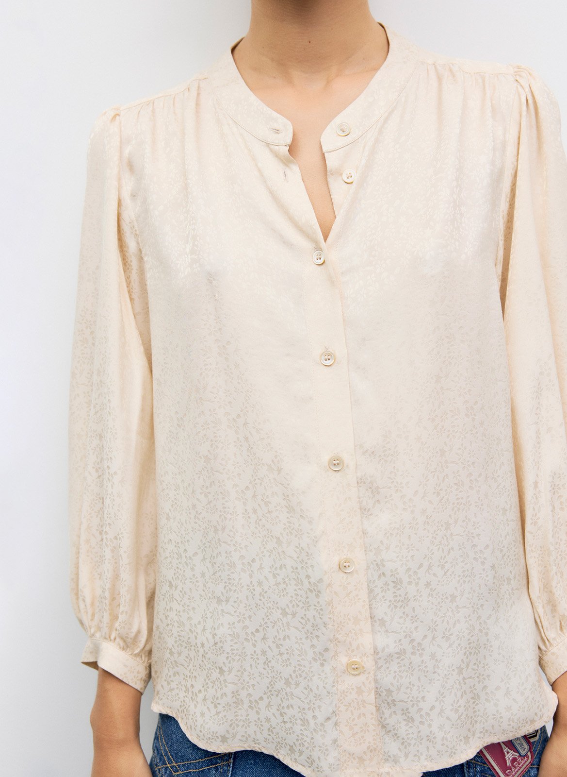 Fließende Bluse mit Jacquardmuster GERARD DAREL Beige
