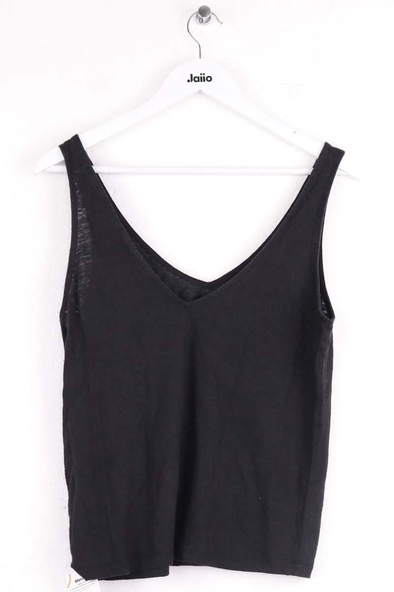Azawood sleeveless top MAJESTIC FILATURES - SECONDE MAIN Black