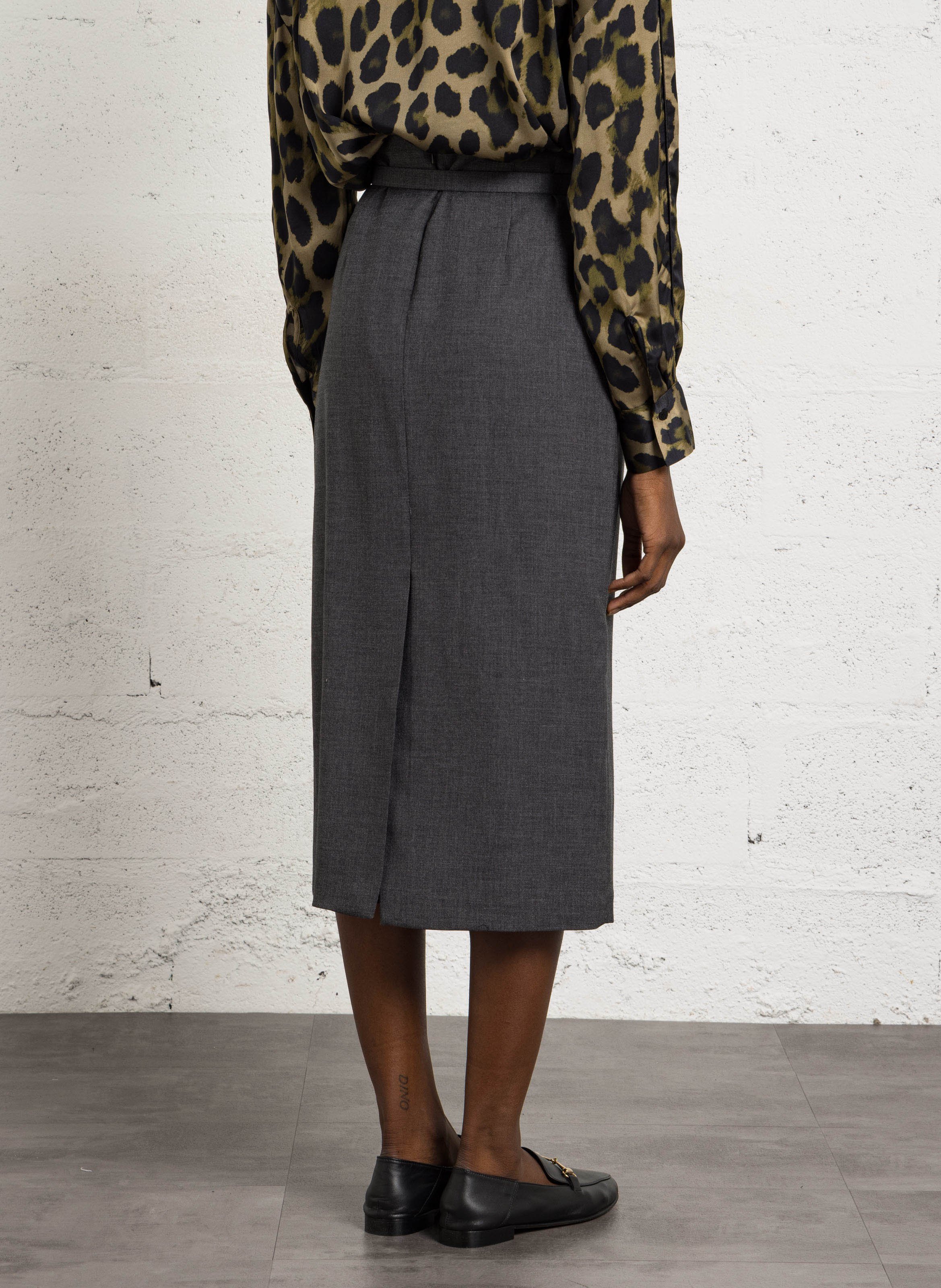 Jupe midi droite  IMPERIAL Gris