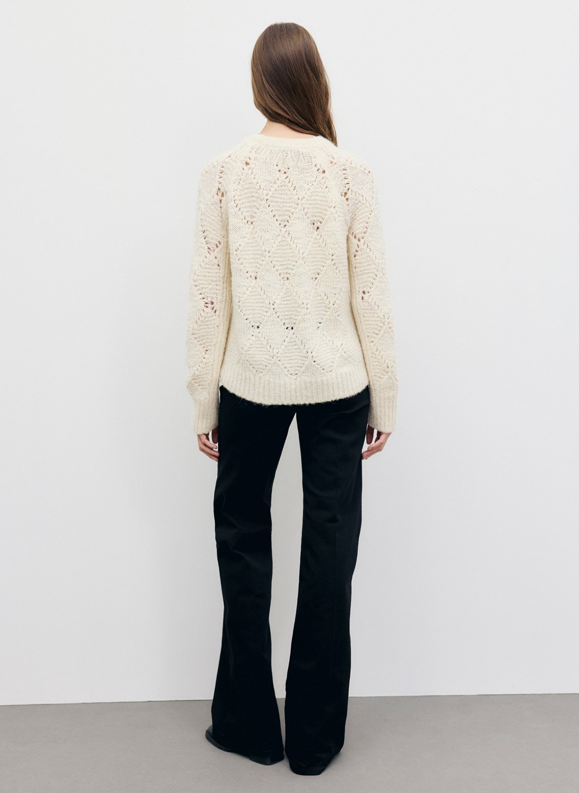 Pull droit col rond en laine mélangée GERARD DAREL Beige