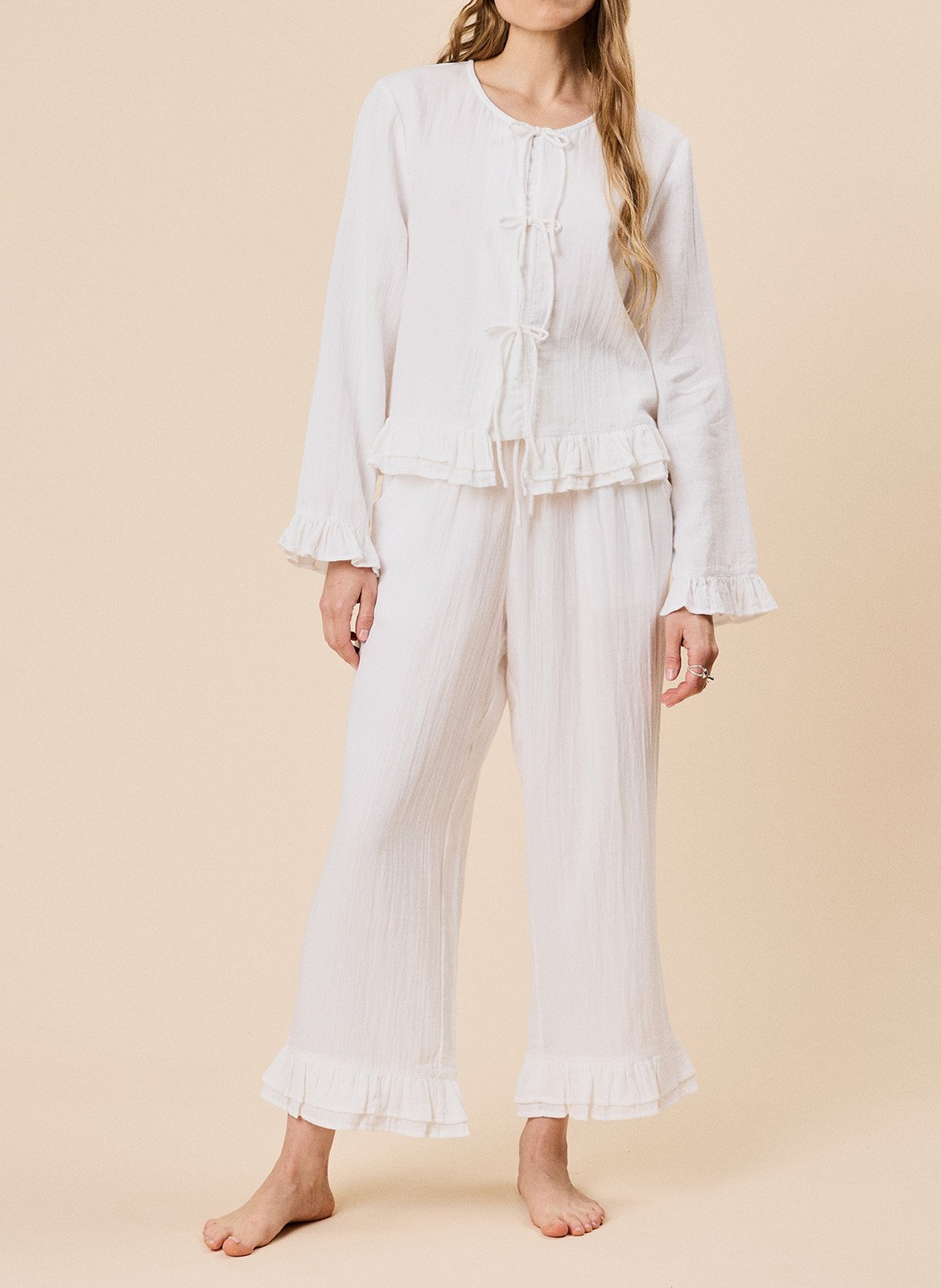 Pyjama en coton TBCO Blanc