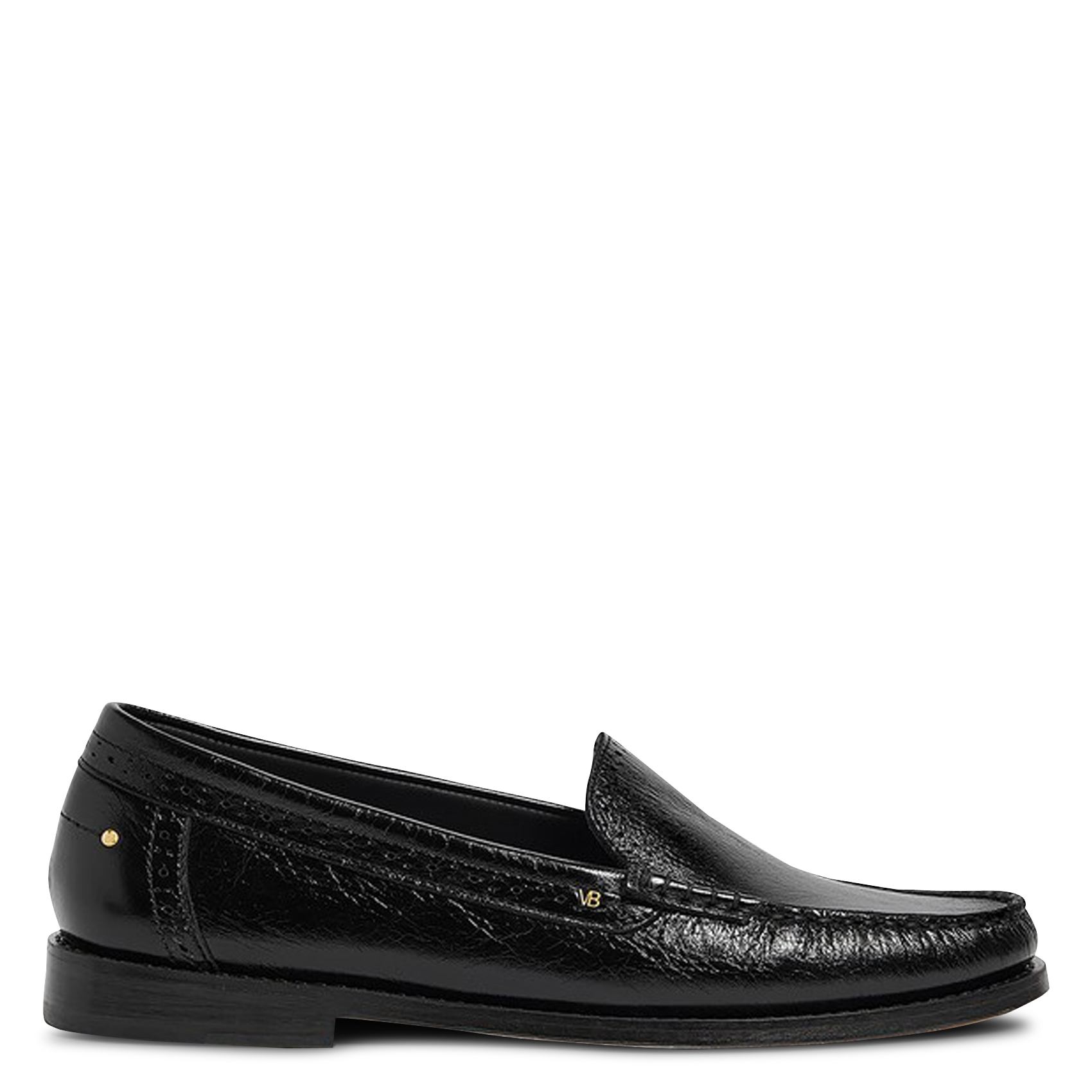 Mocassins unis en cuir lisse VANESSA BRUNO Noir